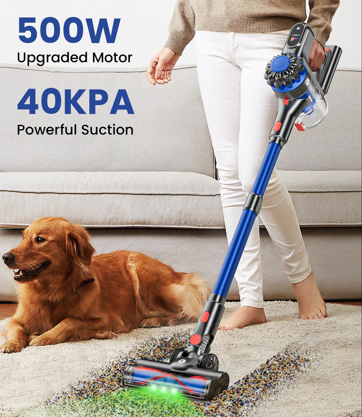 KARDV Cordless Vacuum Cleaner 500W 40Kpa Vacuum Cleaners for - KARDV Official Imagery - 3