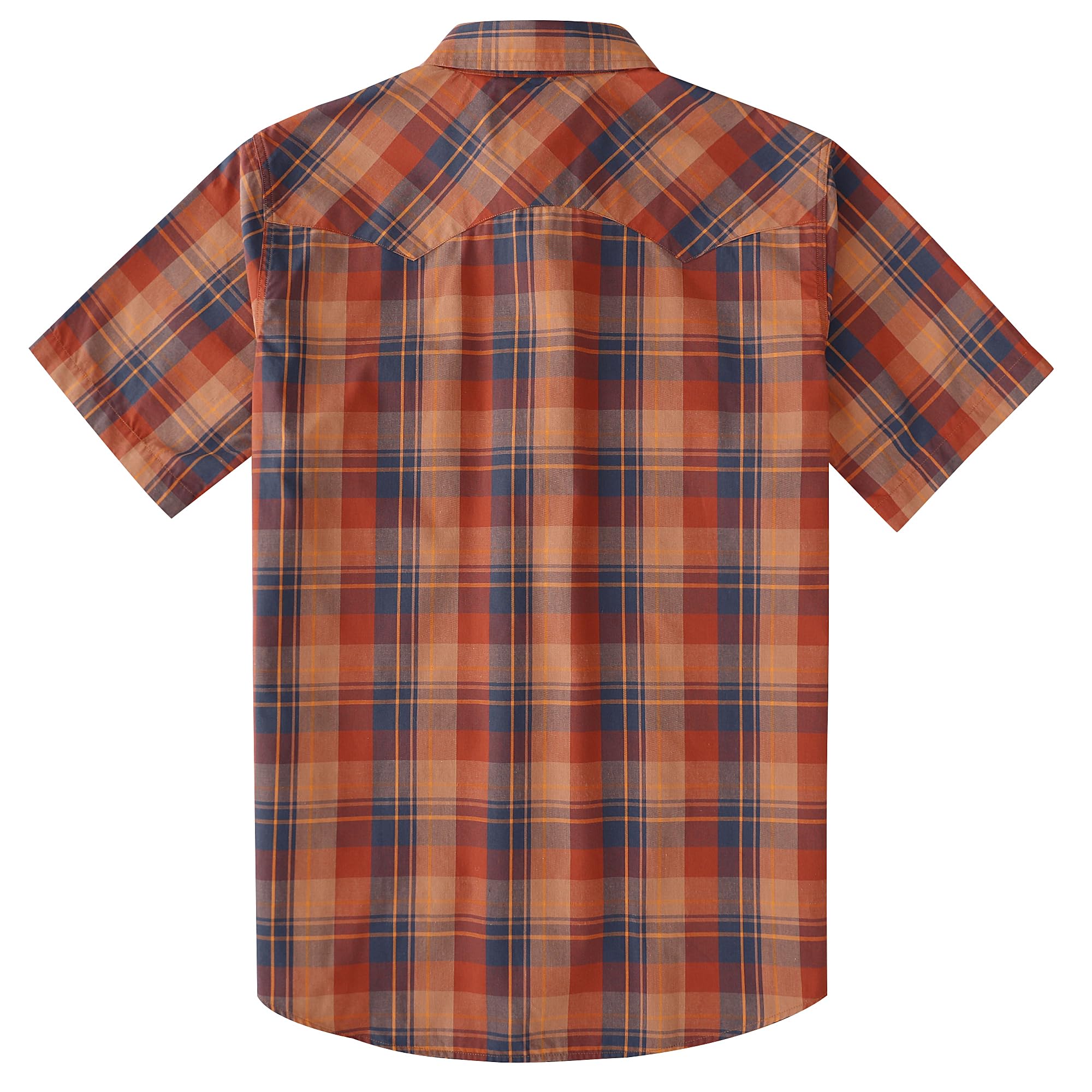 Dubinik® Pearl Snap Western Shirt for Men Short Sleeve 2 Sawtooth Pocket - Dubinik Official Product View 2