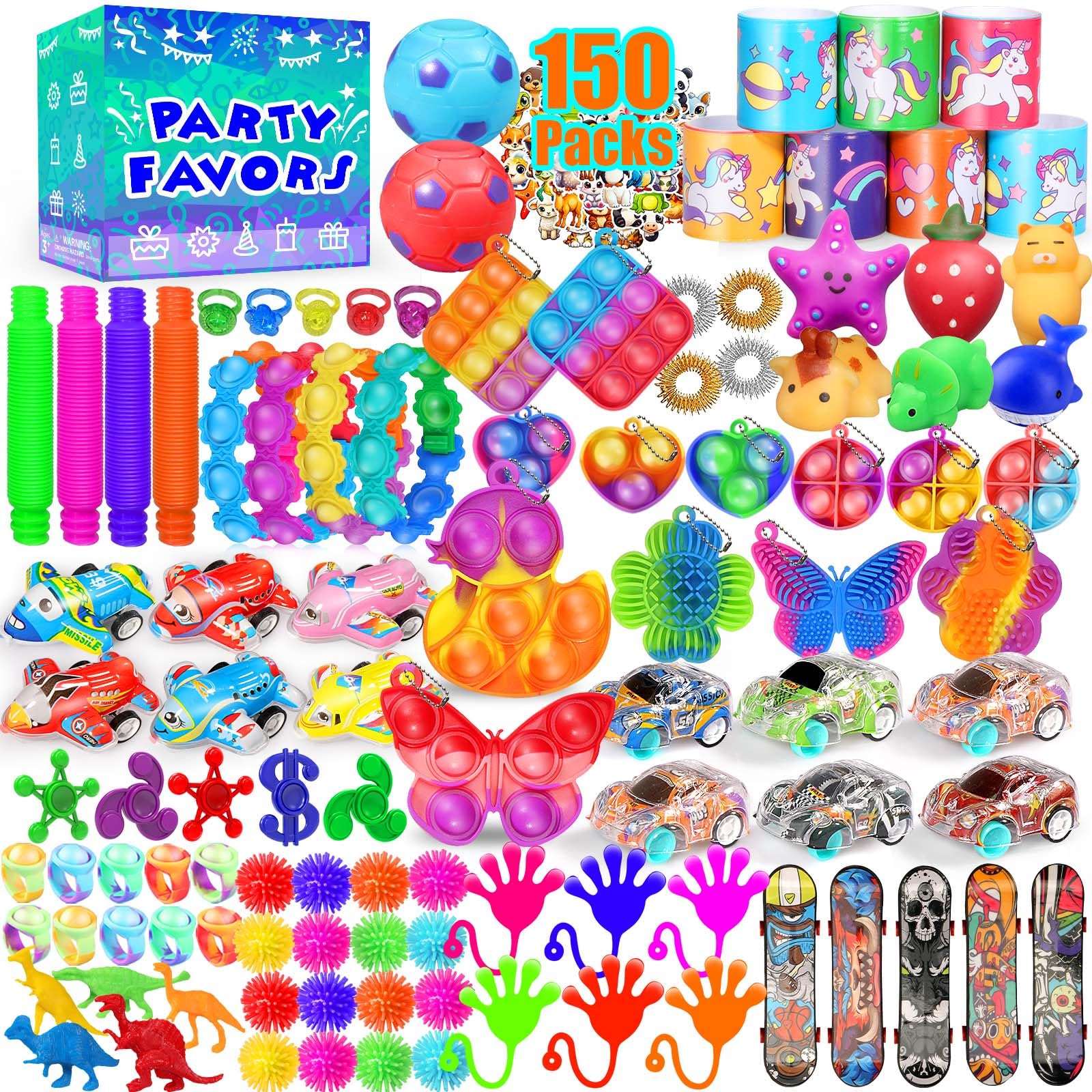 Party Favors for Kids 8-12 4-8, 150-Pack Fidget Toys Bulk, - Product Imagery