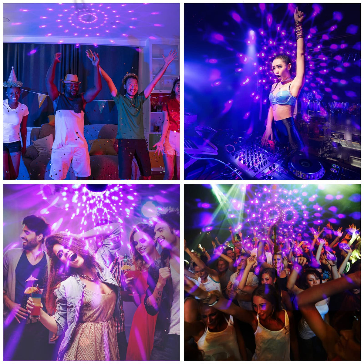 UV Black Lights for Glow Party 6W LED Disco Ball Strobe - Litake Official Imagery - 8