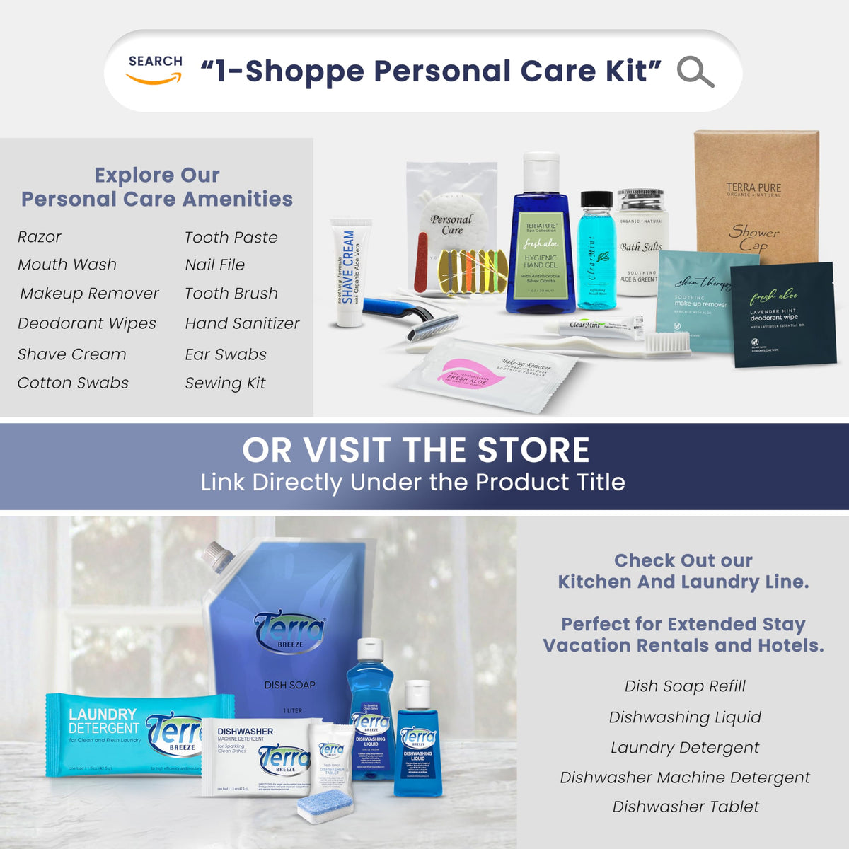 1 Shoppe Personal Care Travel Toiletries Kit 150 Piece - Diversified Hospitality Solutions Official Imagery - 8
