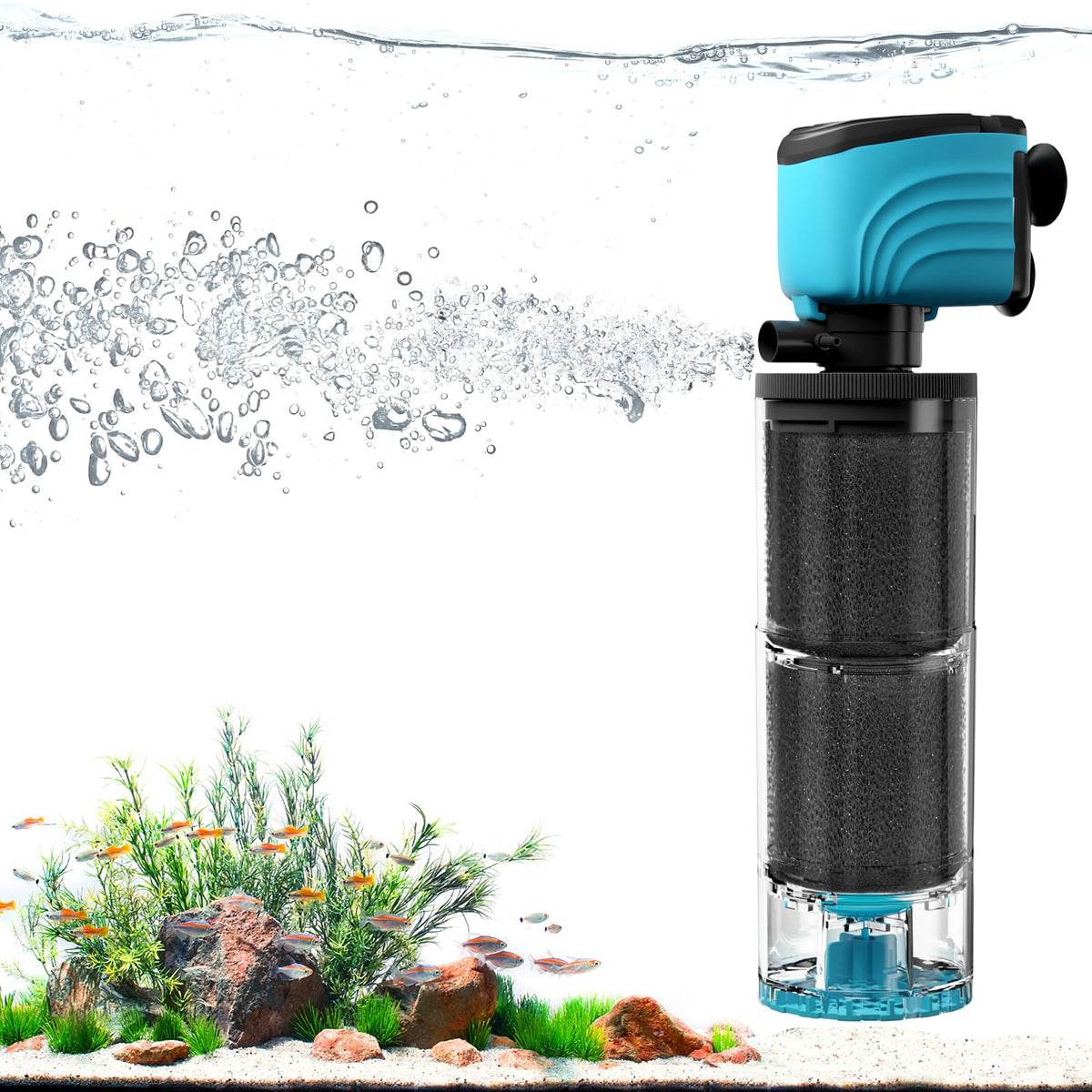 Submersible Aquarium Filter Upgraded 50 150 Gallon Fish Tank - Aulofee Official Imagery - 1