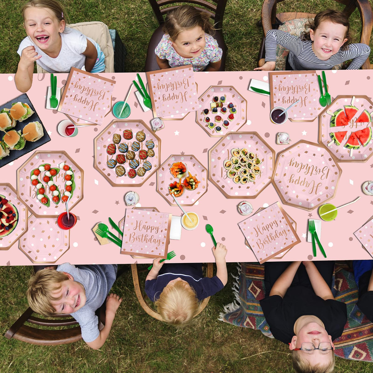 Rose Gold Birthday Party Supplies - Gatherfun Official Imagery - 8
