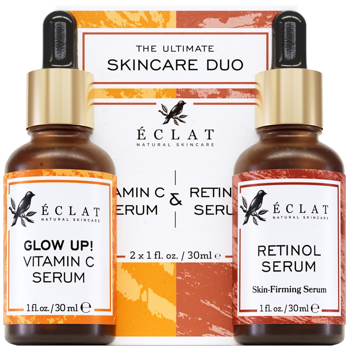 Eclat Skincare Face Serum Set Vitamin C Retinol Serum for - Eclat Skincare Official Imagery - 2