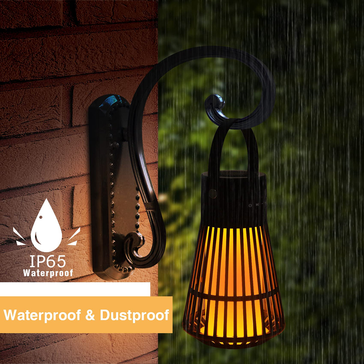 Outdoor Bluetooth Speaker with Flame Atmosphere Led - ANERIMST Official Imagery - 6