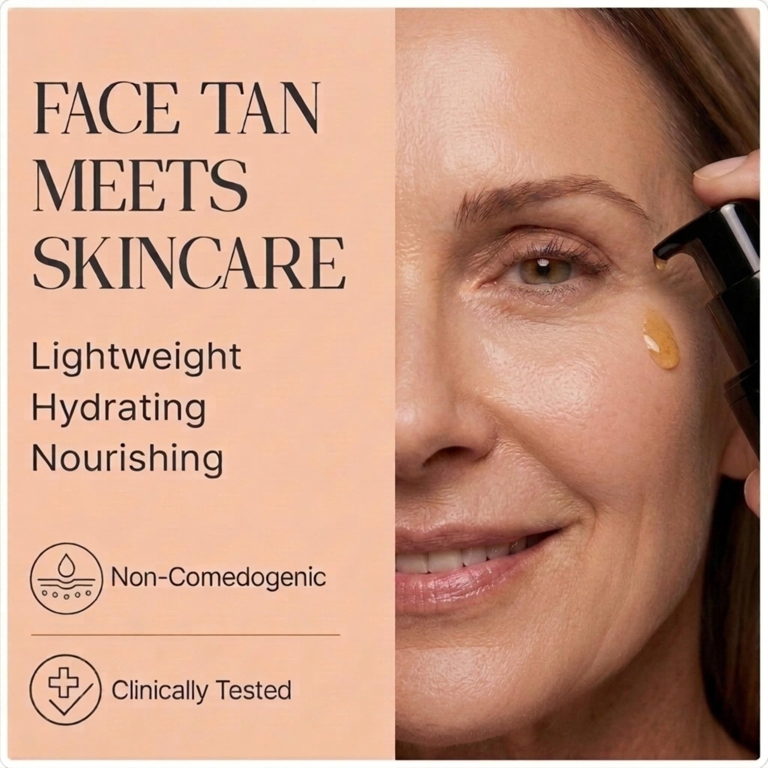 Face Tanner – Self Tan Serum w/Hyaluronic Acid and Organic Oils, Self Tanners Best Sellers, Facial Sunless Tanner for Natural Sunkissed Glow, Fake Tan Moisturizer, 2.0 fl - GOLDEN STAR BEAUTY Official Product View 4