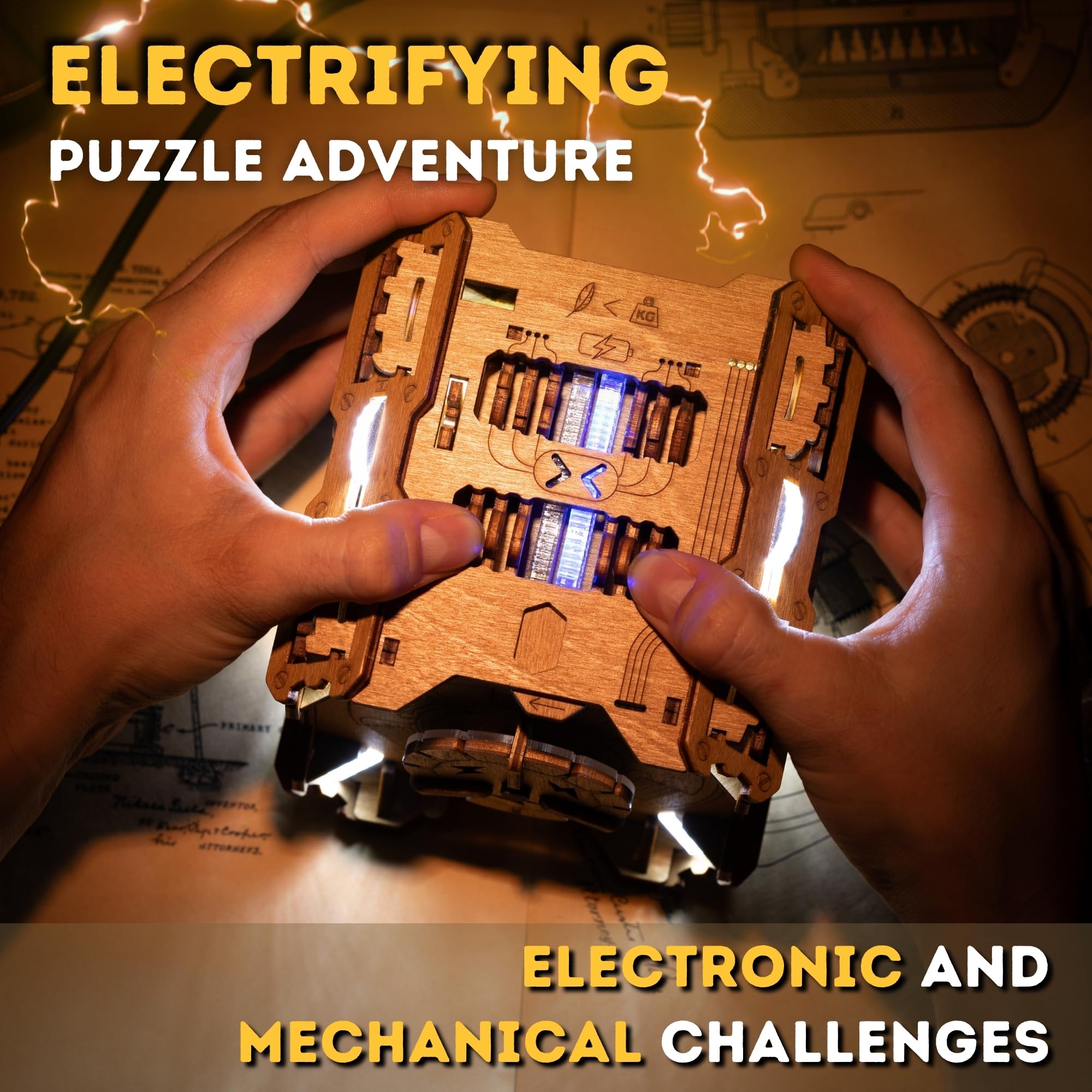 Puzzle Potato Tesla Box - Self-Powered Electronic Puzzle Box for - PUZZLE POTATO Official Product View 2