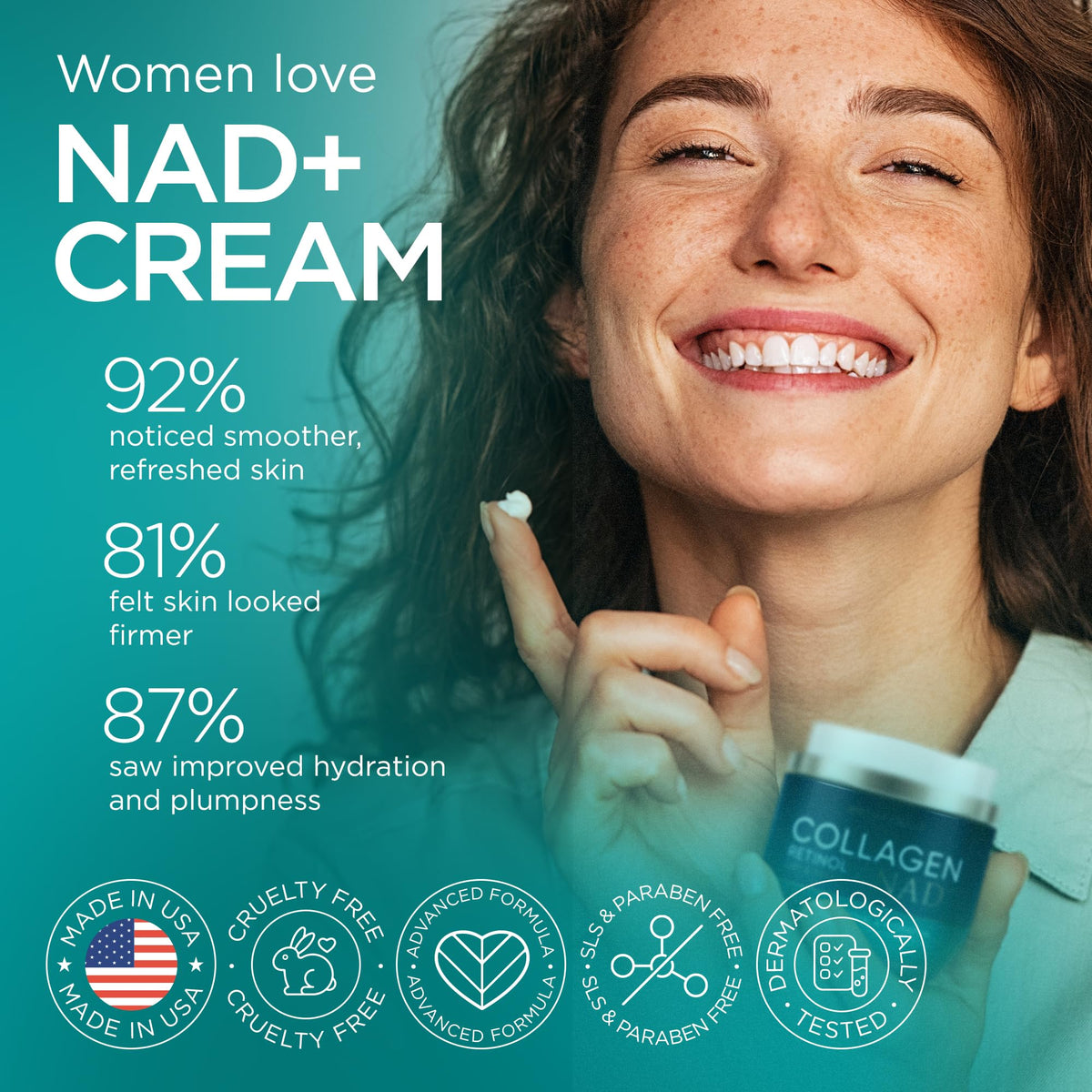 Collagen NAD Cream for Face Retinol Hyaluronic Acid 1 7 Oz - Ember Cloud Official Imagery - 6