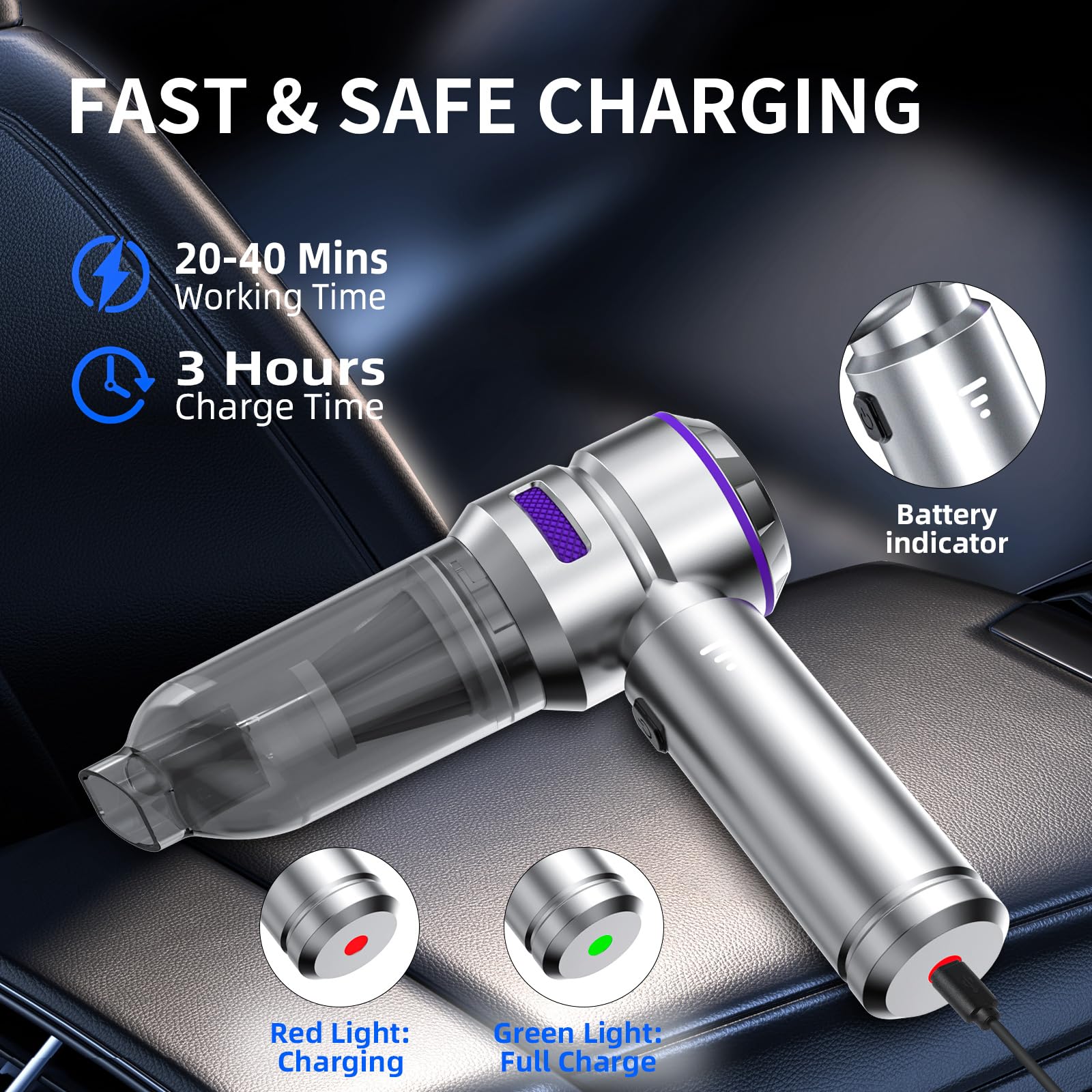 Car Vacuum Cleaner High Power - WINWEND Official Imagery - 8