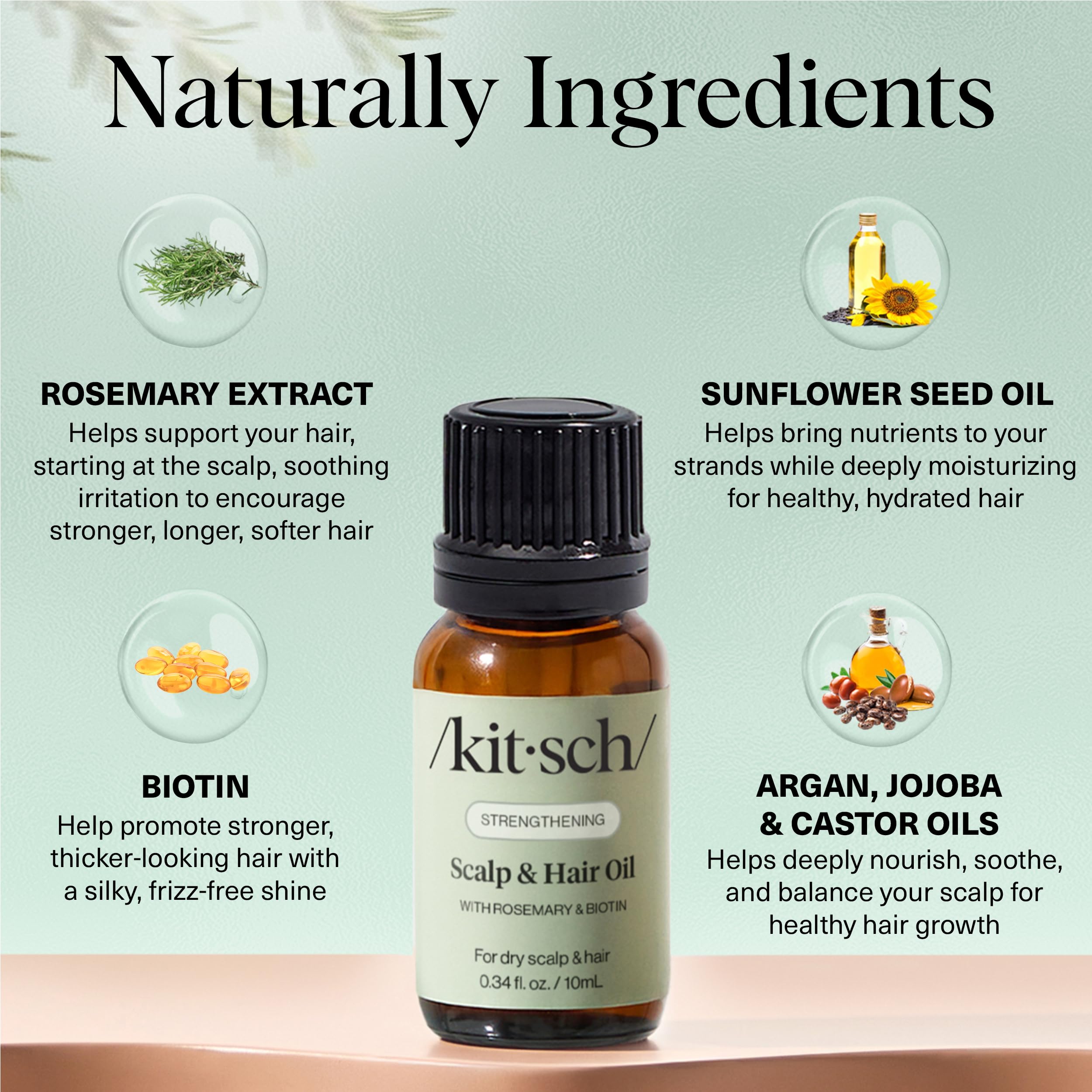 Elefair Tech Kitsch Rosemary Oil for Hair Growth - With Castor Oil & Biotin & Jojoba - Elefair Tech Official Product View 7