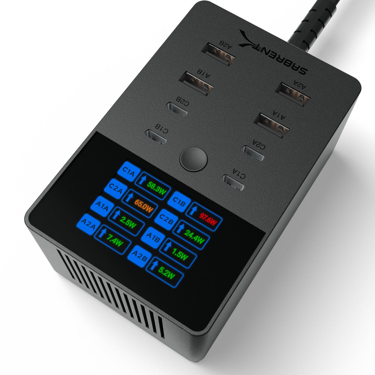 SABRENT VOLTIK Charging Station 252W 8 Port USB C and USB A - SABRENT Official Imagery - 2