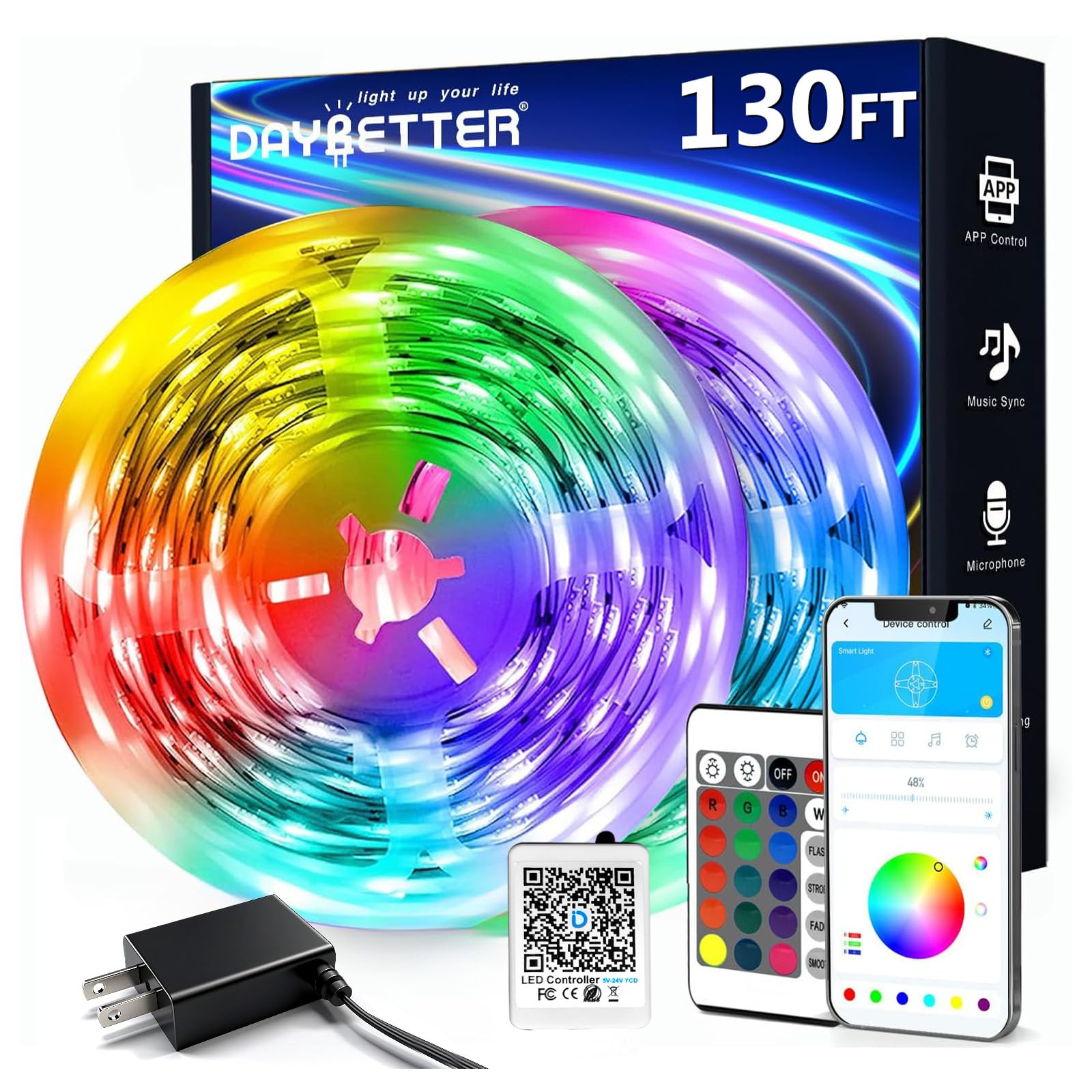 DAYBETTER LED Strip Lights 200 ft  , Smart App Control Lighting B - DAYBETTER Official Product View 9
