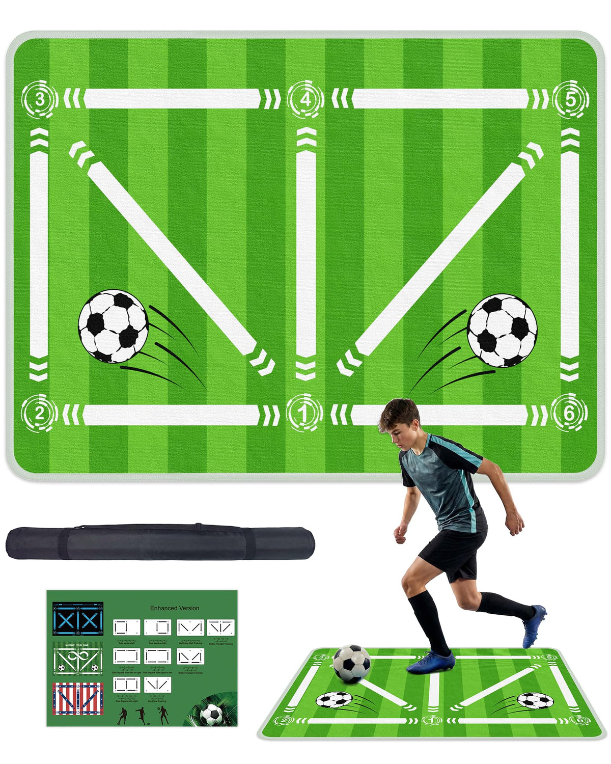 Soccer Training Mat Soccer Training Equipment with Storage - Sawiei Official Imagery - 1
