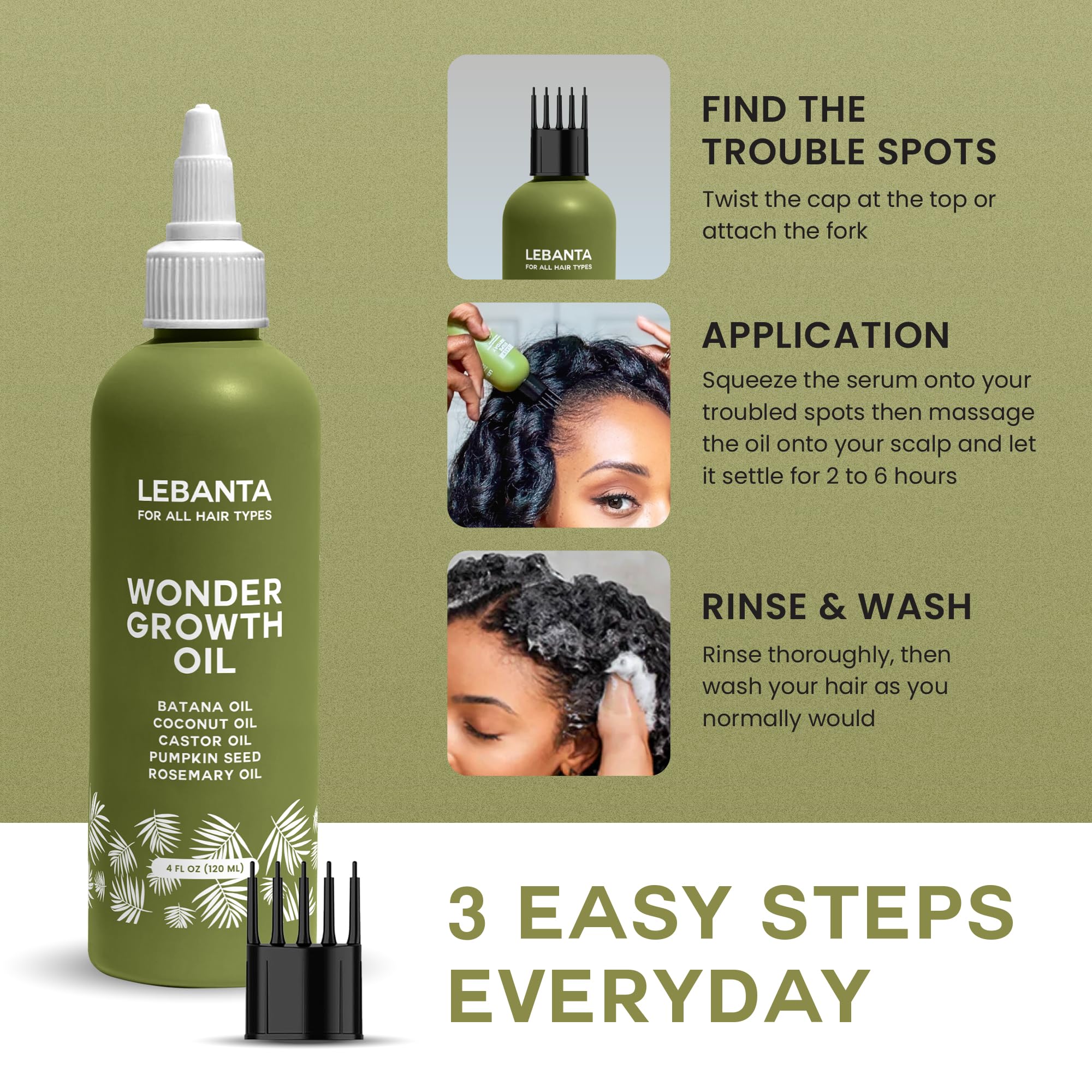 Lebanta Batana Oil For Hair - 100% Pure & Raw & Natural Blend With O - Lebanta Official Product View 5