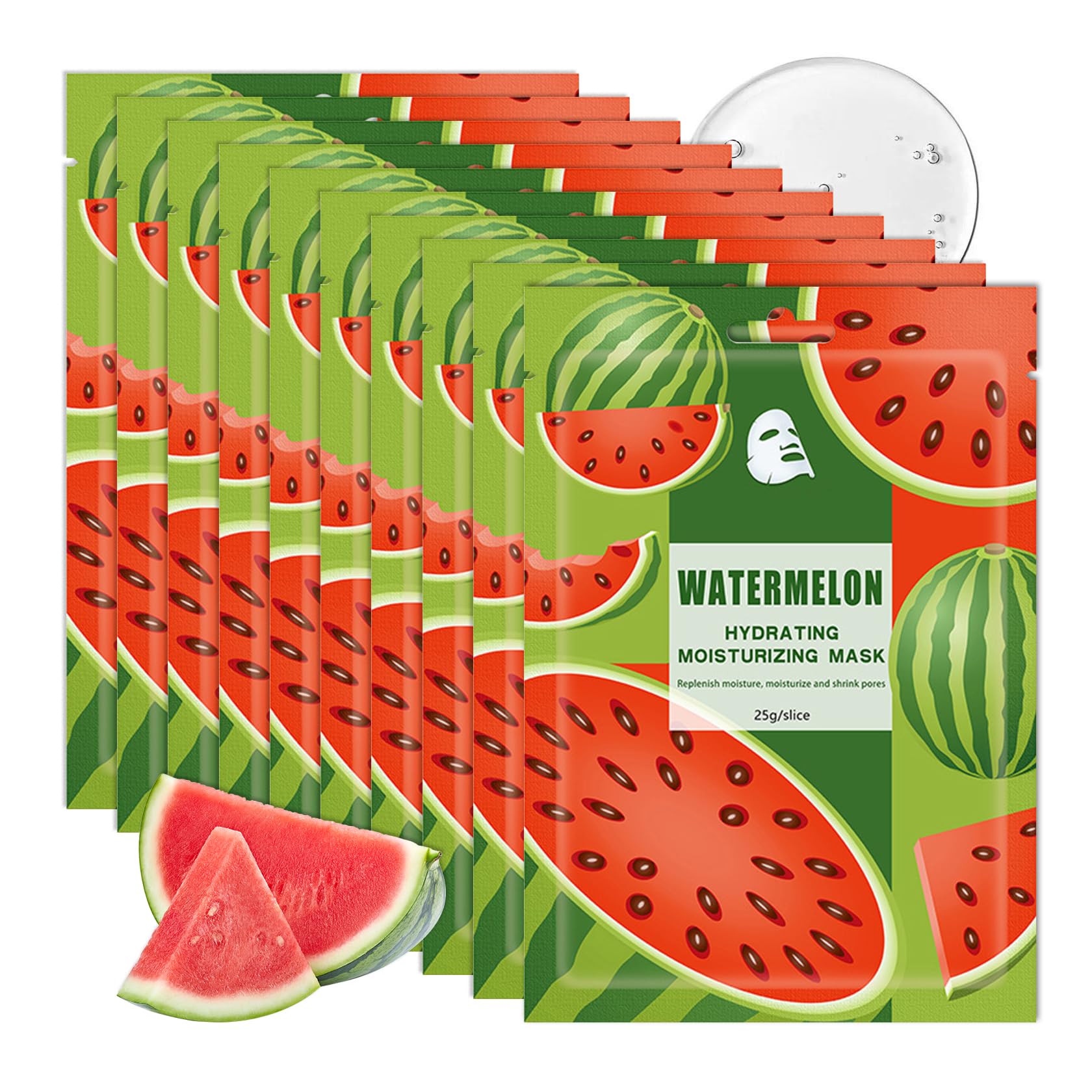 10PCS Hydrating Facial Sheet Mask,Moisturizing Face Masks - JunKuJK