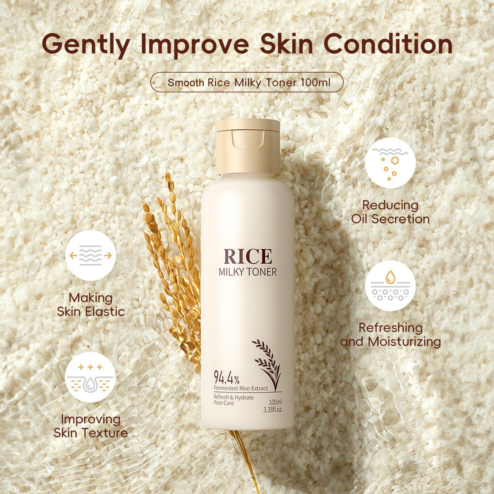 9PCS Rice Skincare Set for Women &amp; Girls – Korean Skin Care - WOUGLAY