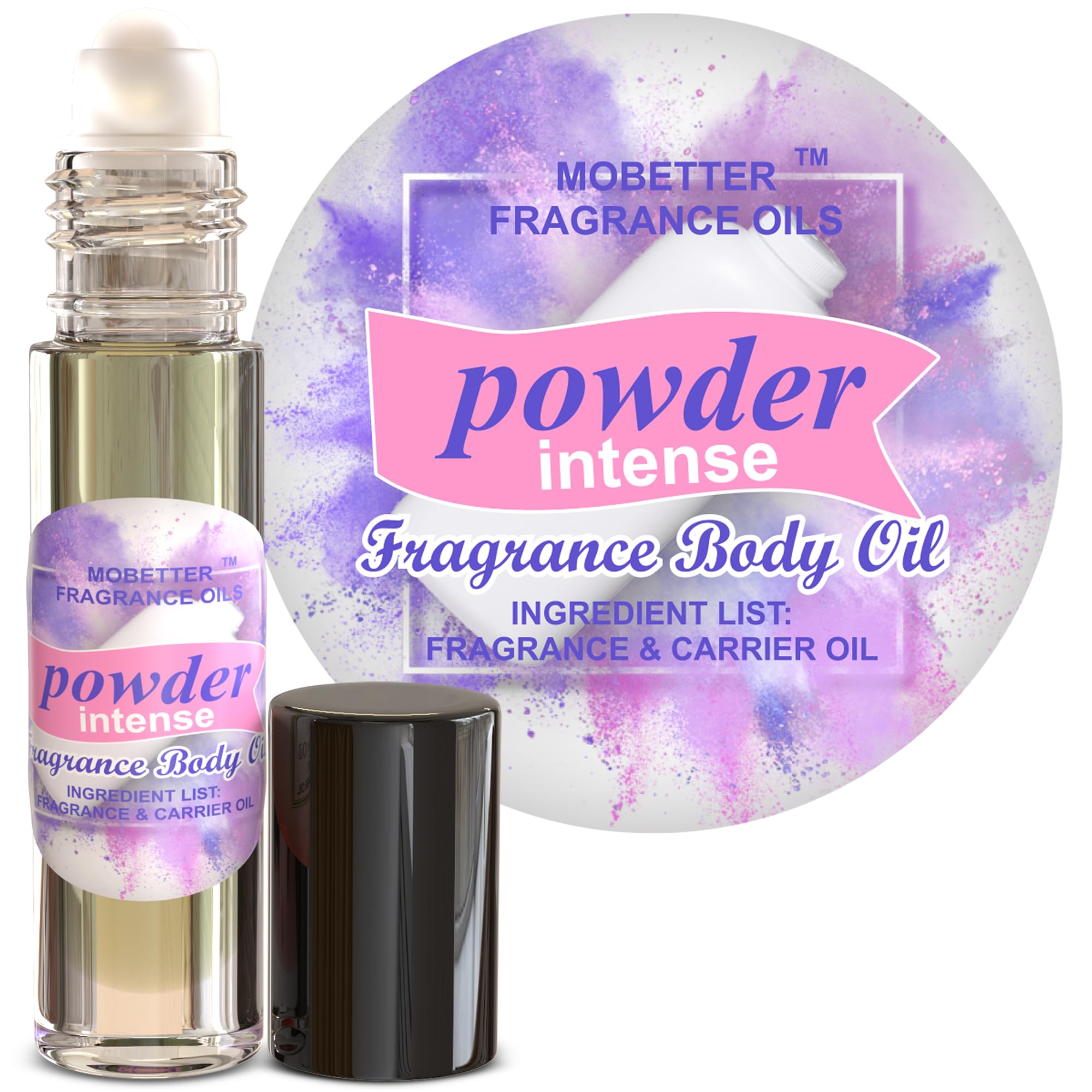 MOBETTER FRAGRANCE OILS Powder Intense Fragrance Body Oil for - Product Imagery