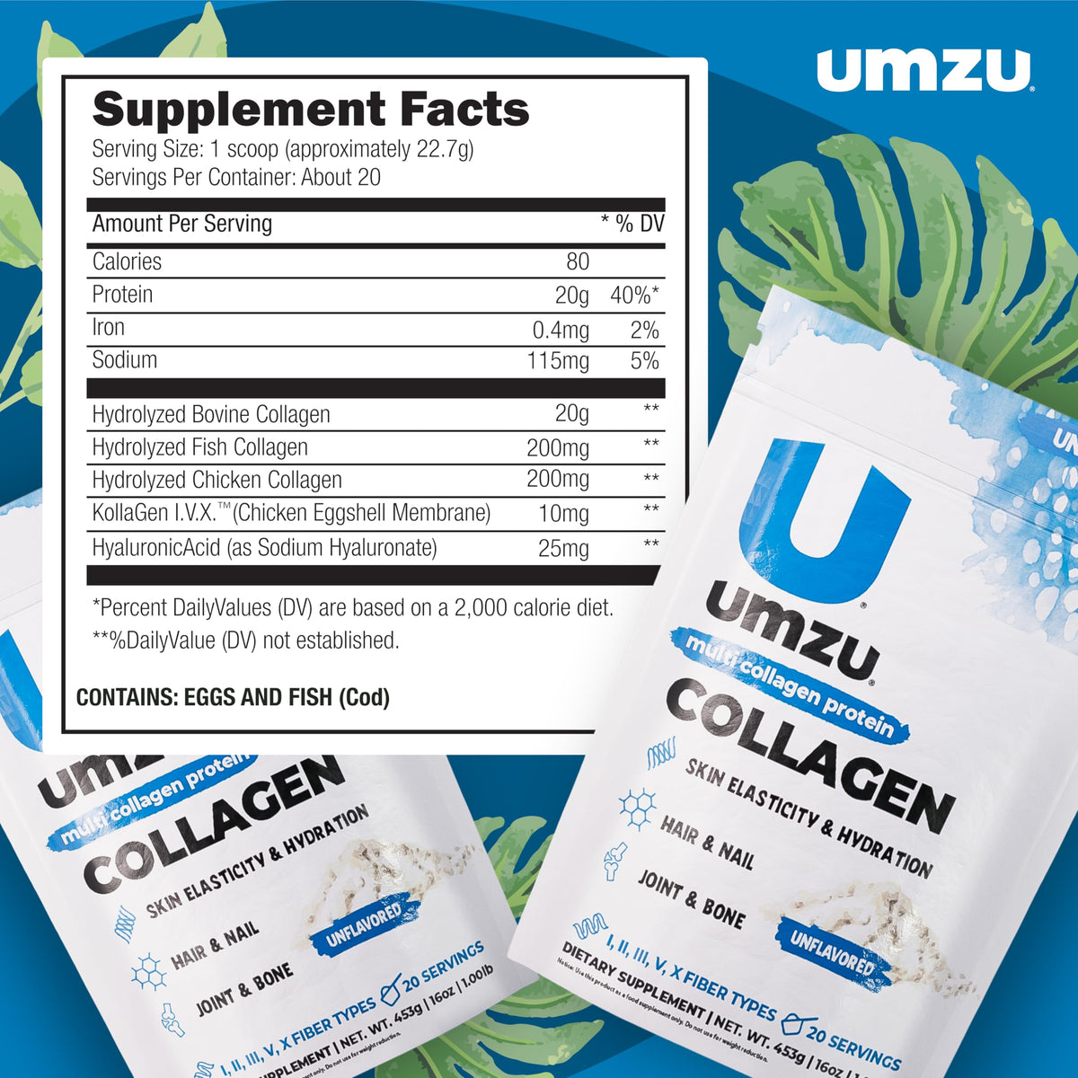UMZU zuCollagen Collagen Peptides Powder Unflavored - UMZU Official Imagery - 5