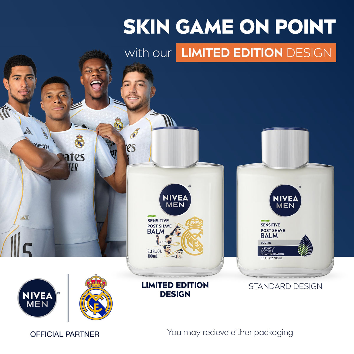 NIVEA MEN Sensitive Post Shave Balm Alcohol Free Multipack 3 - NIVEA MEN Official Imagery - 3