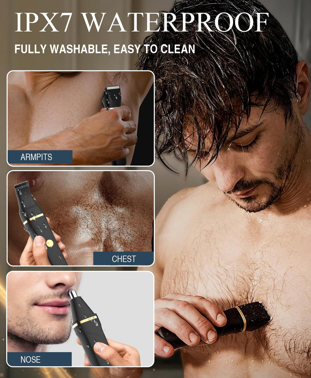 AREYZIN Body Hair Trimmer Men Manscape 3 in 1 Electric Razor - AREYZIN Official Imagery - 5