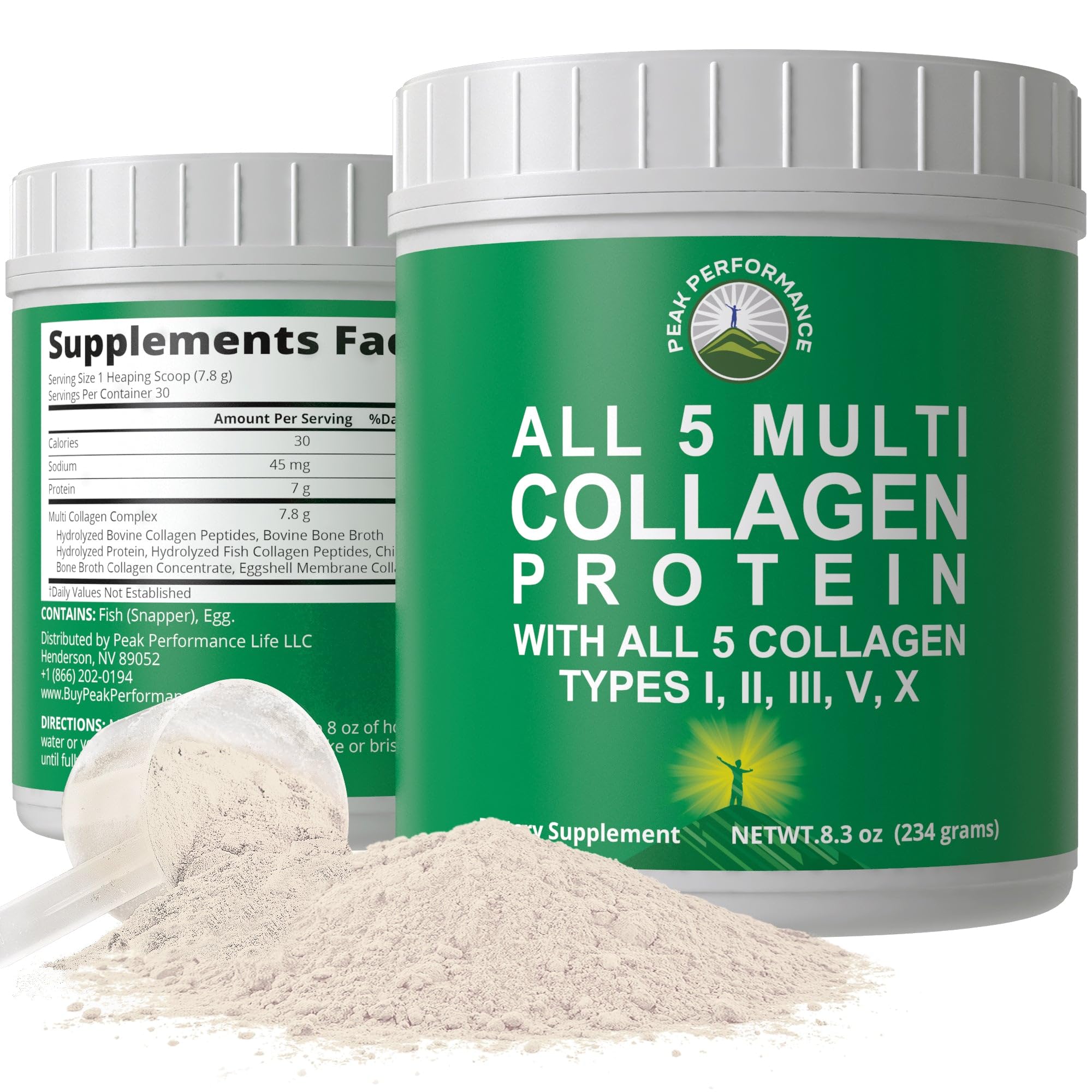Peak Performance All 5 Multi Collagen Protein Powder - Peak Performance Official Imagery - 1