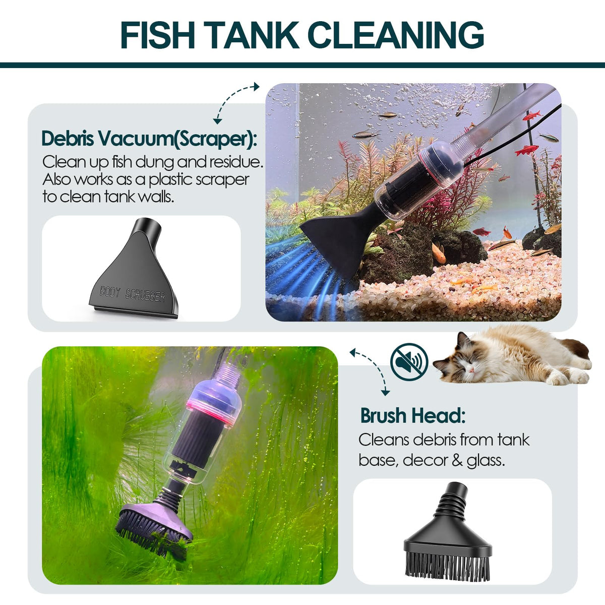 hygger Electric Aquarium Gravel Cleaner 528GPH Fish Tank - hygger Official Imagery - 4