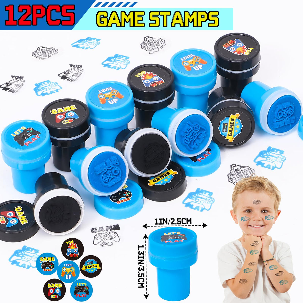 60Pcs Video Game Party Favors Gamer Birthday Party Supplies - B Bascolor Official Imagery - 7