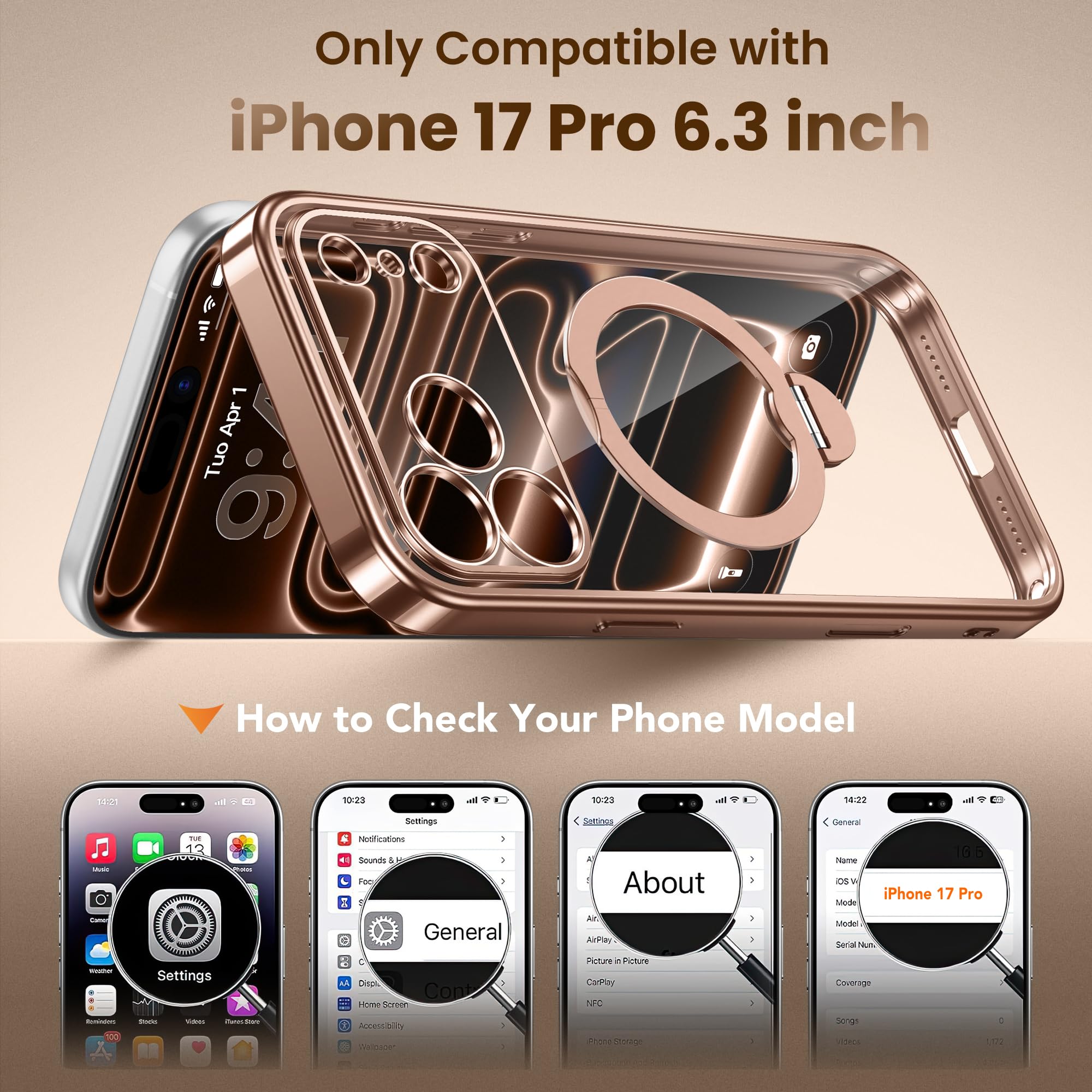 GolbinBox for iPhone 17 Pro Case with 360 Spin Magnetic - GolbinBox Official Imagery - 3
