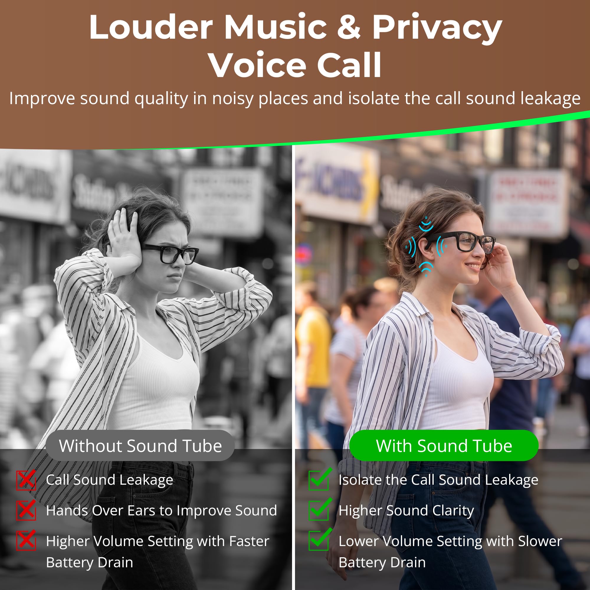 BonFook HiBloks Sound Booster Tube Voice Privacy Ear Tips for Ray by BonFook - Angle View 7