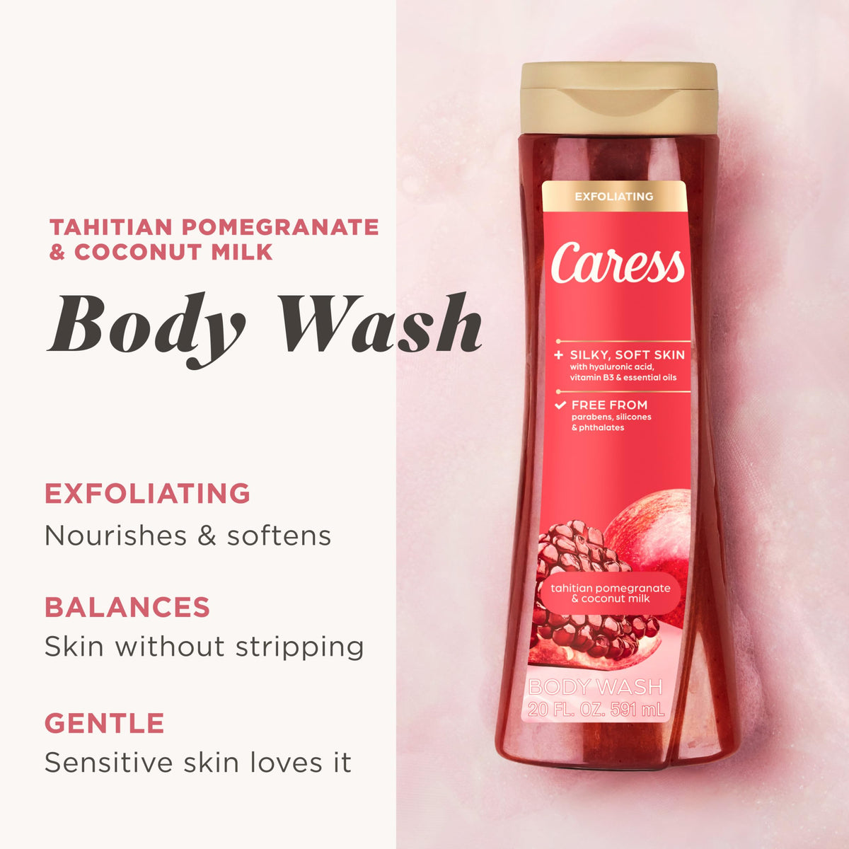 Caress Tahitian Pomegranate Coconut Milk Exfoliating Scrub - Caress Official Imagery - 3