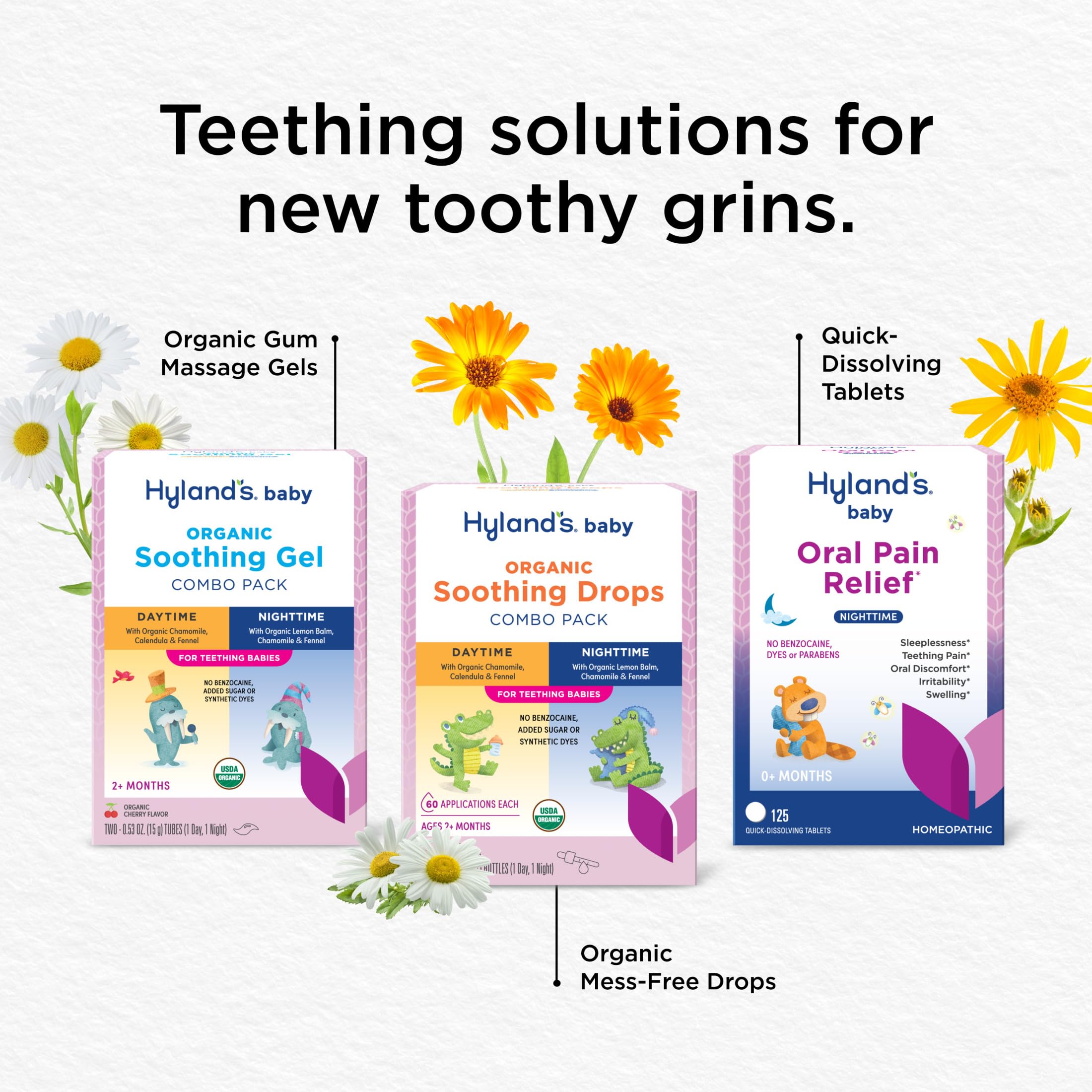 Hyland's Baby Organic Soothing Drops Day & Night 2-Pack