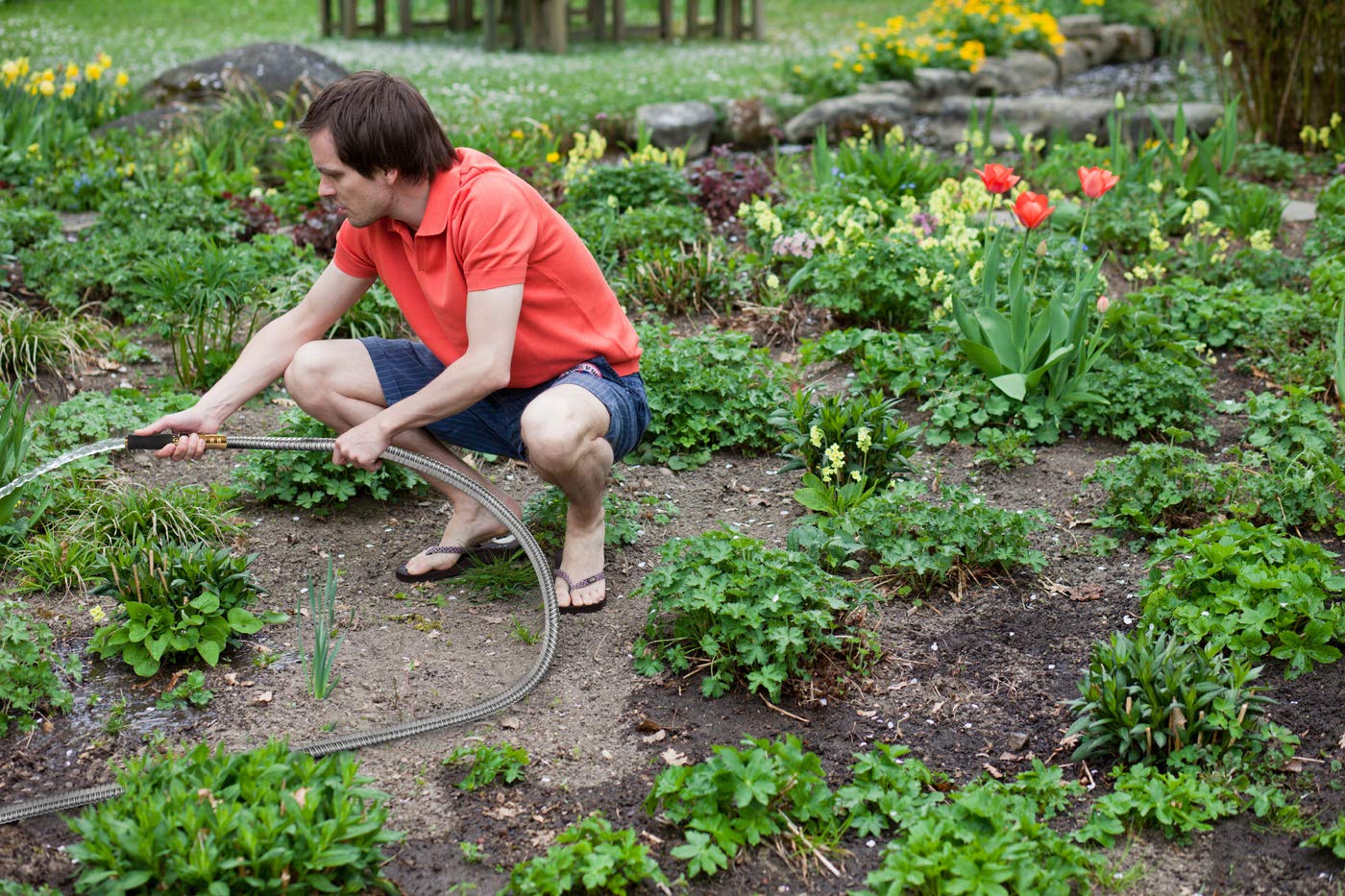Rosy Earth Expandable Metal Garden Hose 75 FT - 304 Stainless Ste - Rosy Earth Official Product View 3
