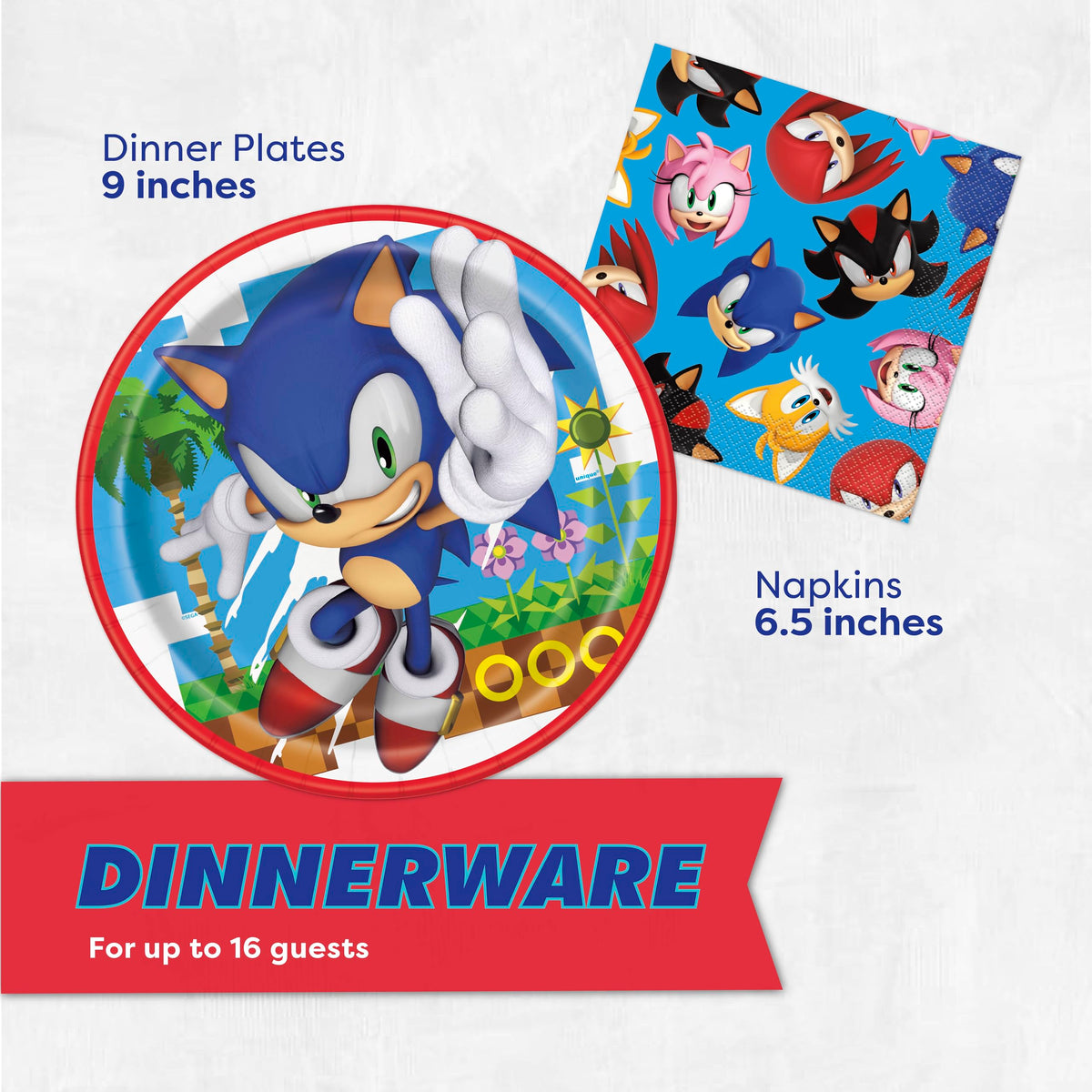 Sonic Birthday Party Decorations Serves 16 Guests - Unique Official Imagery - 6