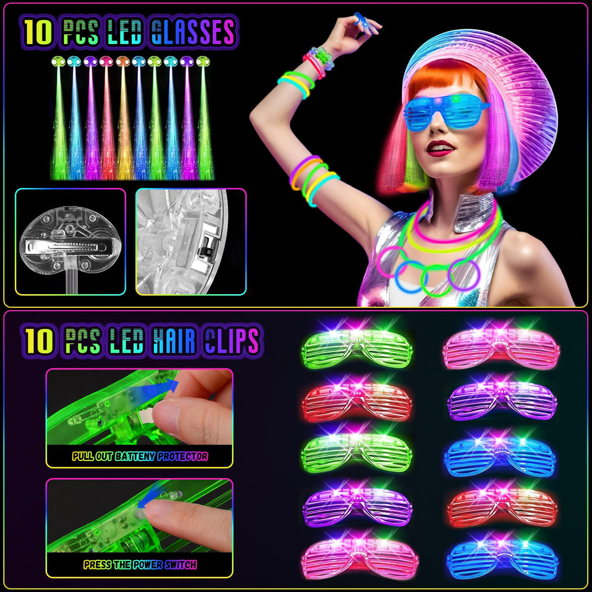 OLUPP Glow In The Dark Party Supplies 264 PCS Light Up - OLUPP Official Imagery - 6