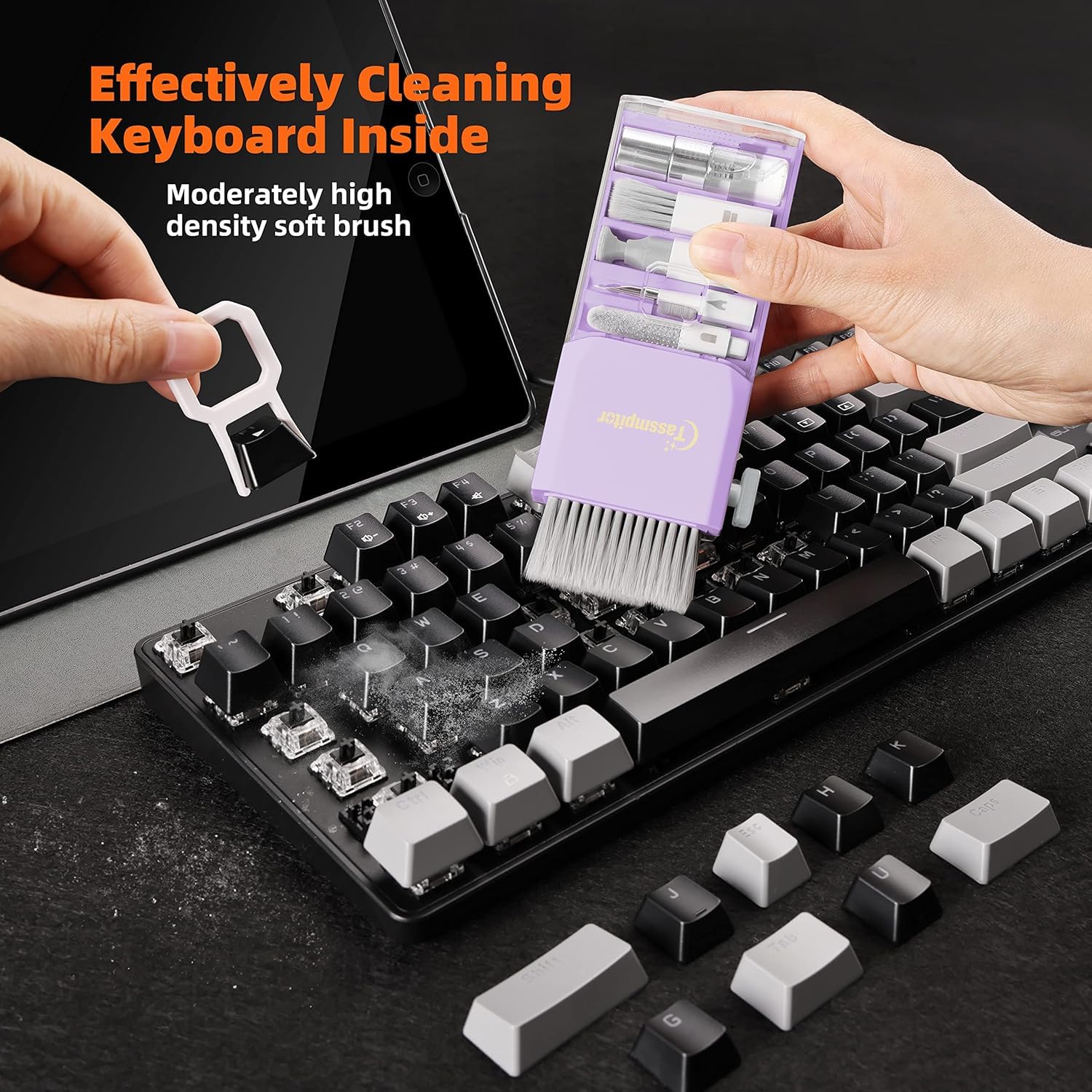Tassmpitor 11-in-1 Keyboard & Screen Cleaning Kit – Purple