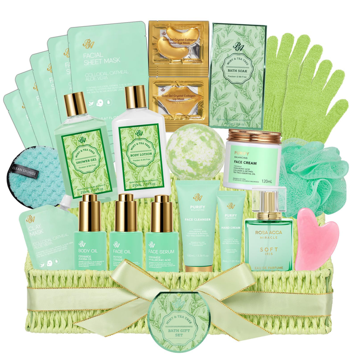 Gifts for Women Men 32 Pcs Tea Tree Self Care Spa Gift - RA ROSA ACCA Official Imagery - 2