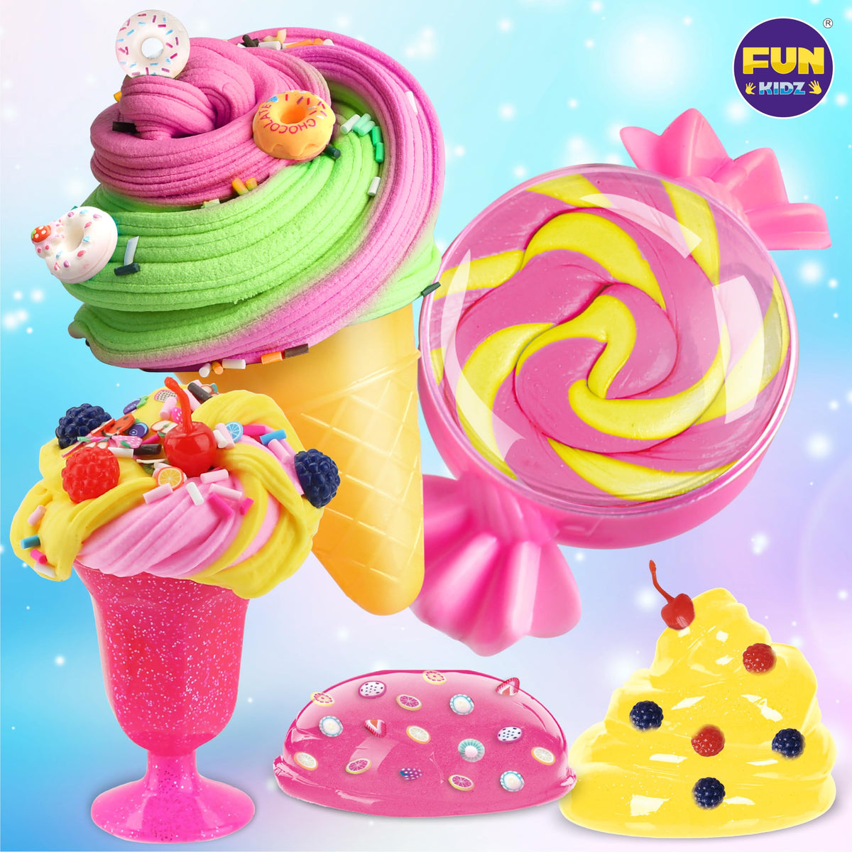Gift Butter Slime Kit for Girls 10 12 FunKidz Ice Cream Soft - FUN KIDZ Official Imagery - 4