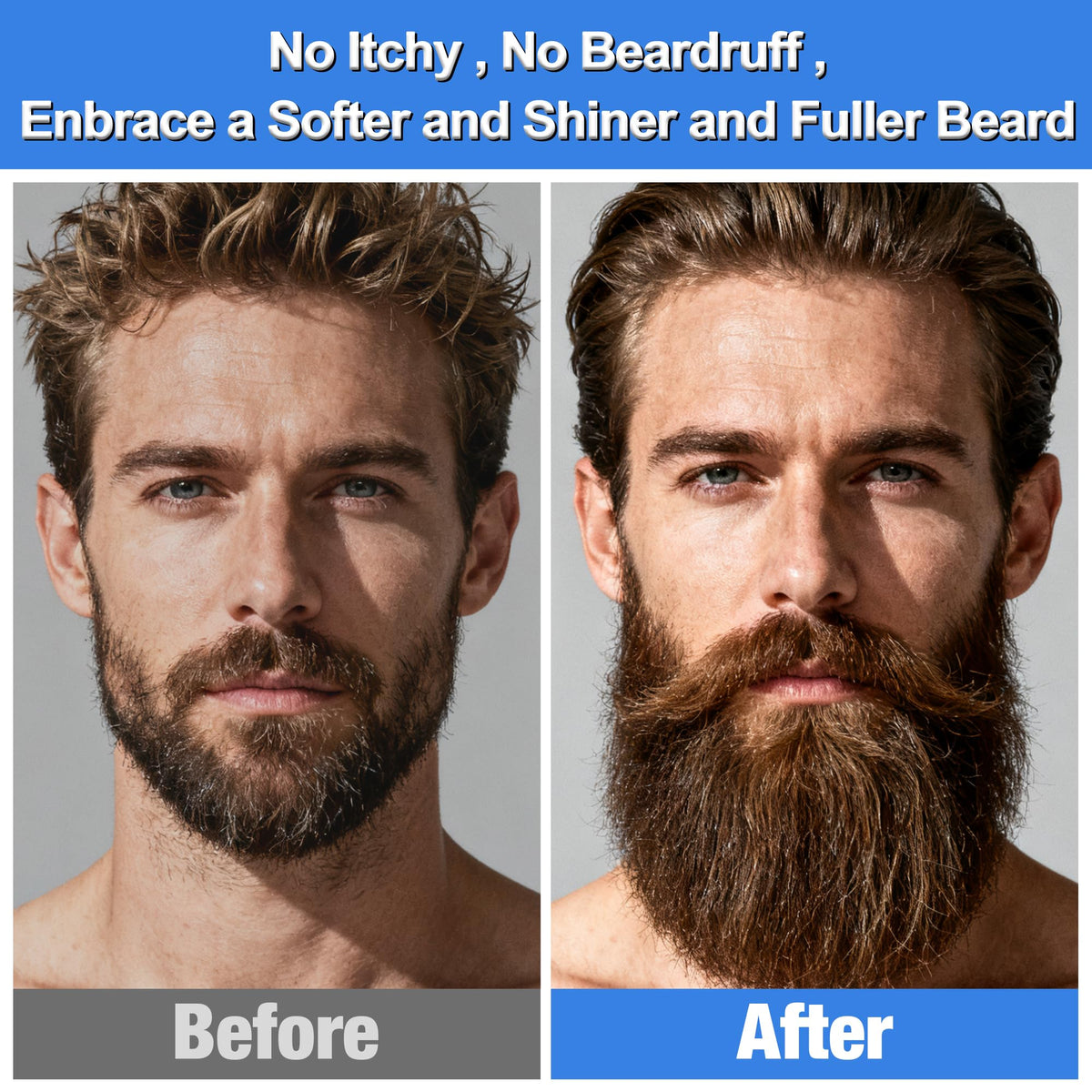 Beard Kit for Men with 3 Beard Oil Scents Vanilla Beard Wash - FULLLIGHT TECH Official Imagery - 5