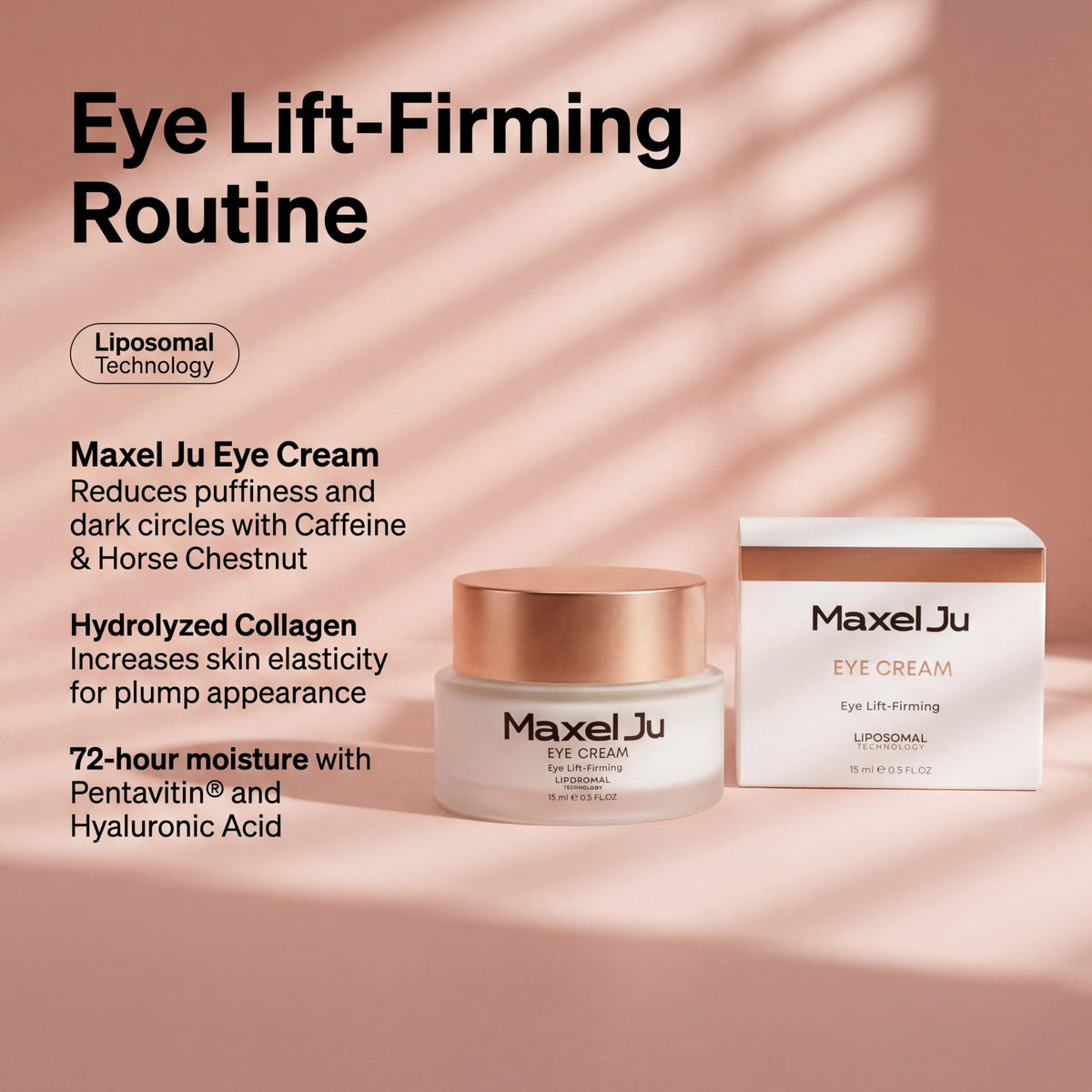 MAXEL JU Caffeine Eye Cream for Dark Circles Puffiness with - MJ MAXEL JU Official Imagery - 7