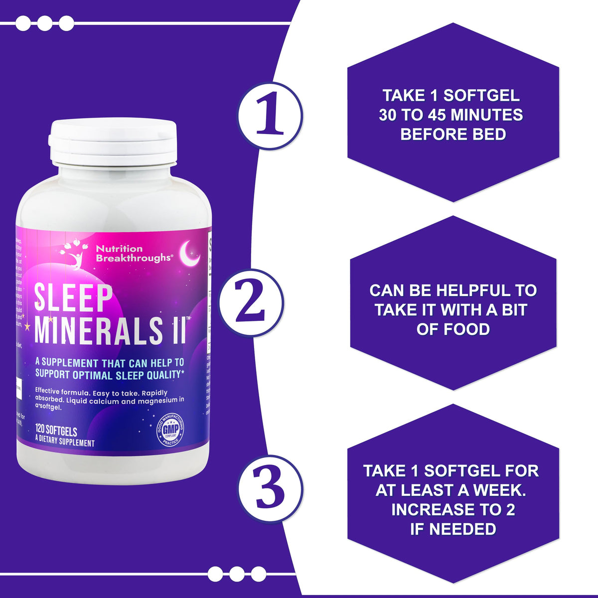 Sleep Minerals II Natural Sleep Aid 120 ct - Nutrition Breakthroughs Official Imagery - 3