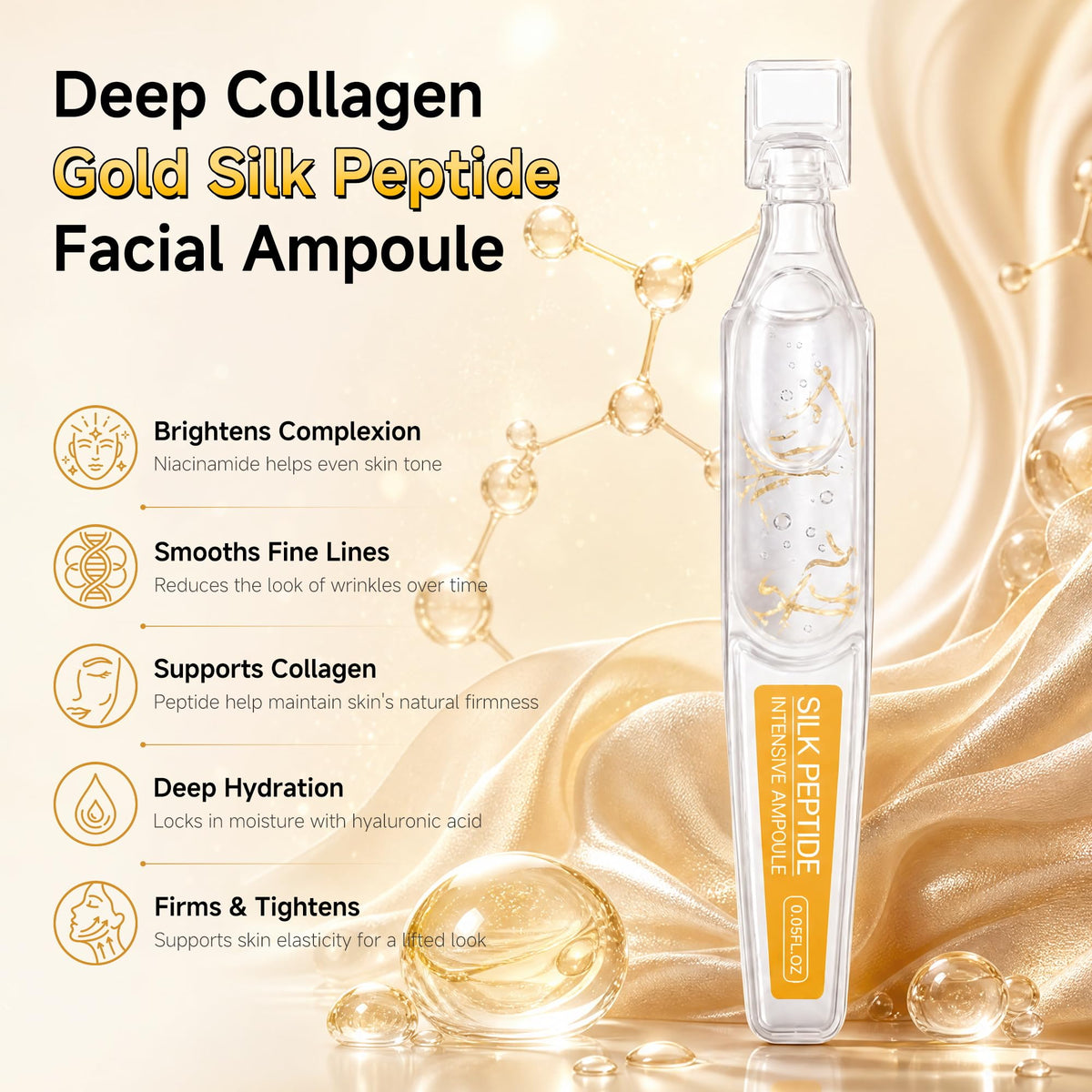 Deep Collagen Silk Peptide Ampoule for Face Korean Anti - Eustofeyce Official Imagery - 7