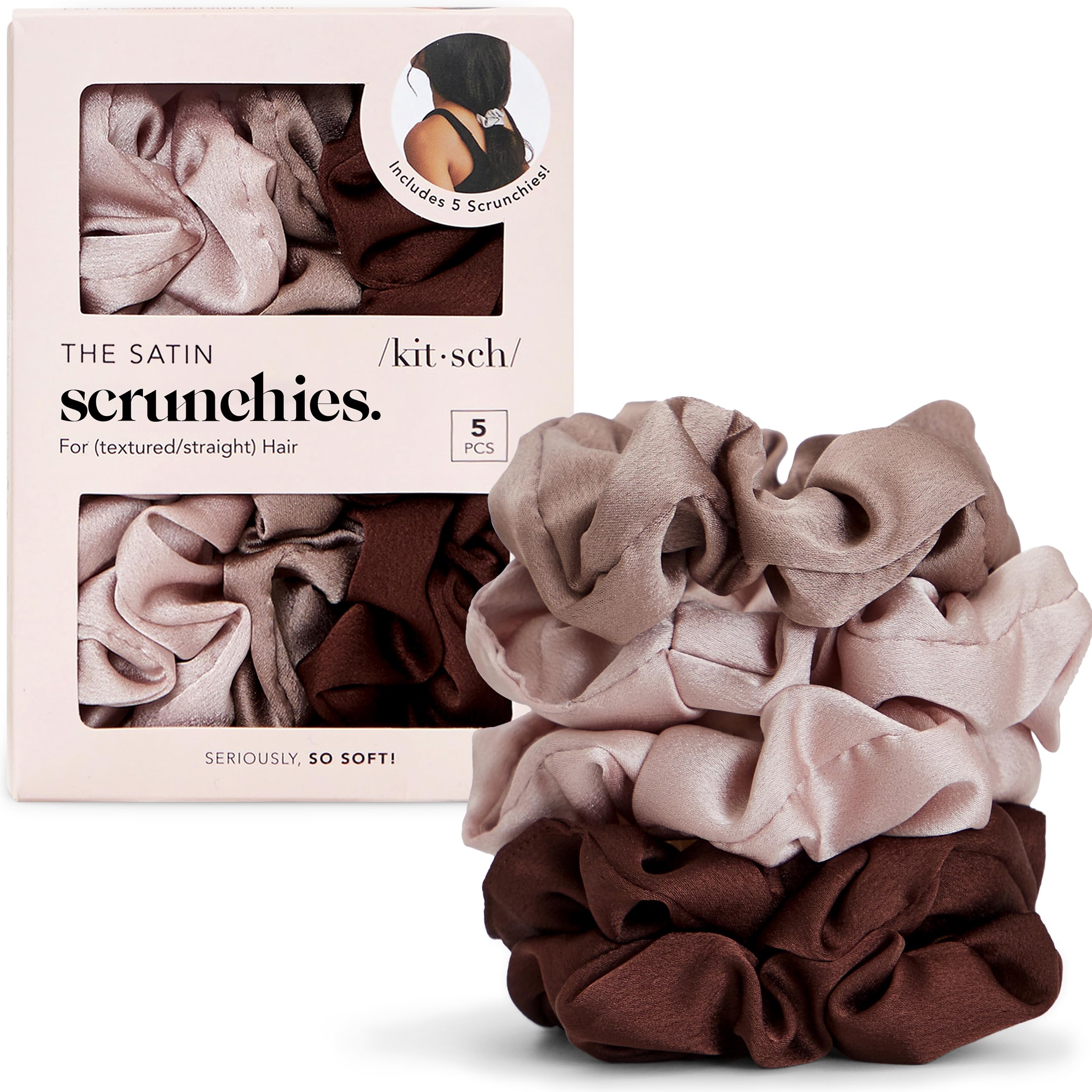 Kitsch Leopard Prints Satin Scrunchies for Women - 5pcs - Elefair Tech Official Product View 10
