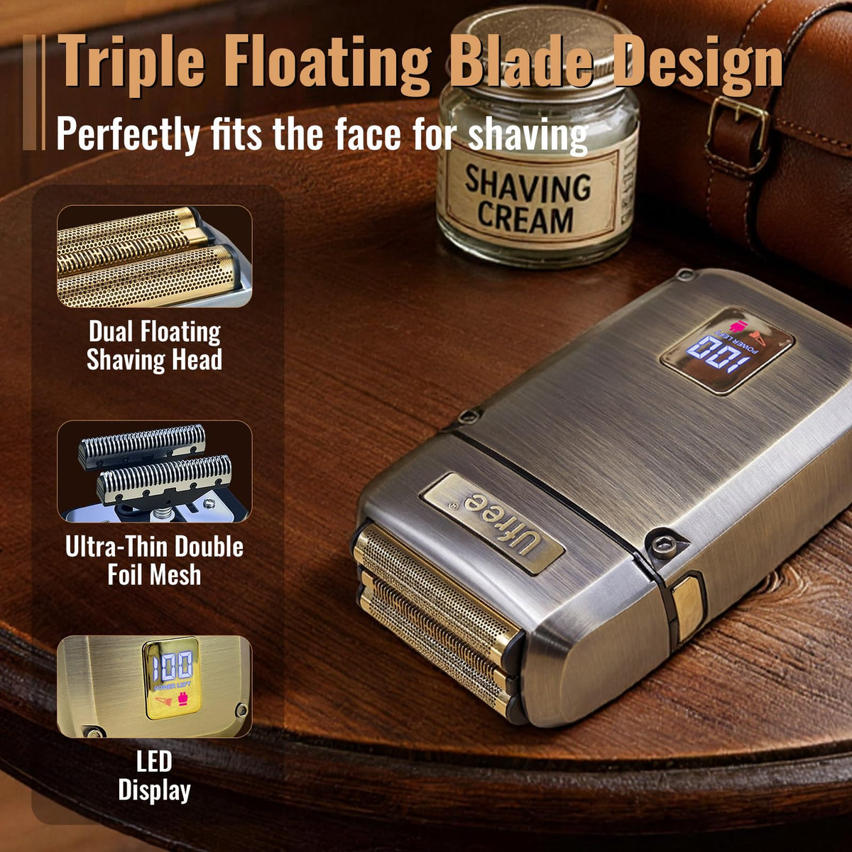 Ufree Hair Clippers for Men Beard Trimmer Foil Shaver 3 in 1 - Ufree Official Imagery - 5