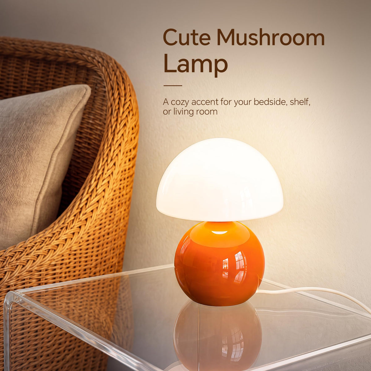 Mushroom Lamp Table Lamp for Bedroom Small Desk Table Lamps - Dawnwake Official Imagery - 3