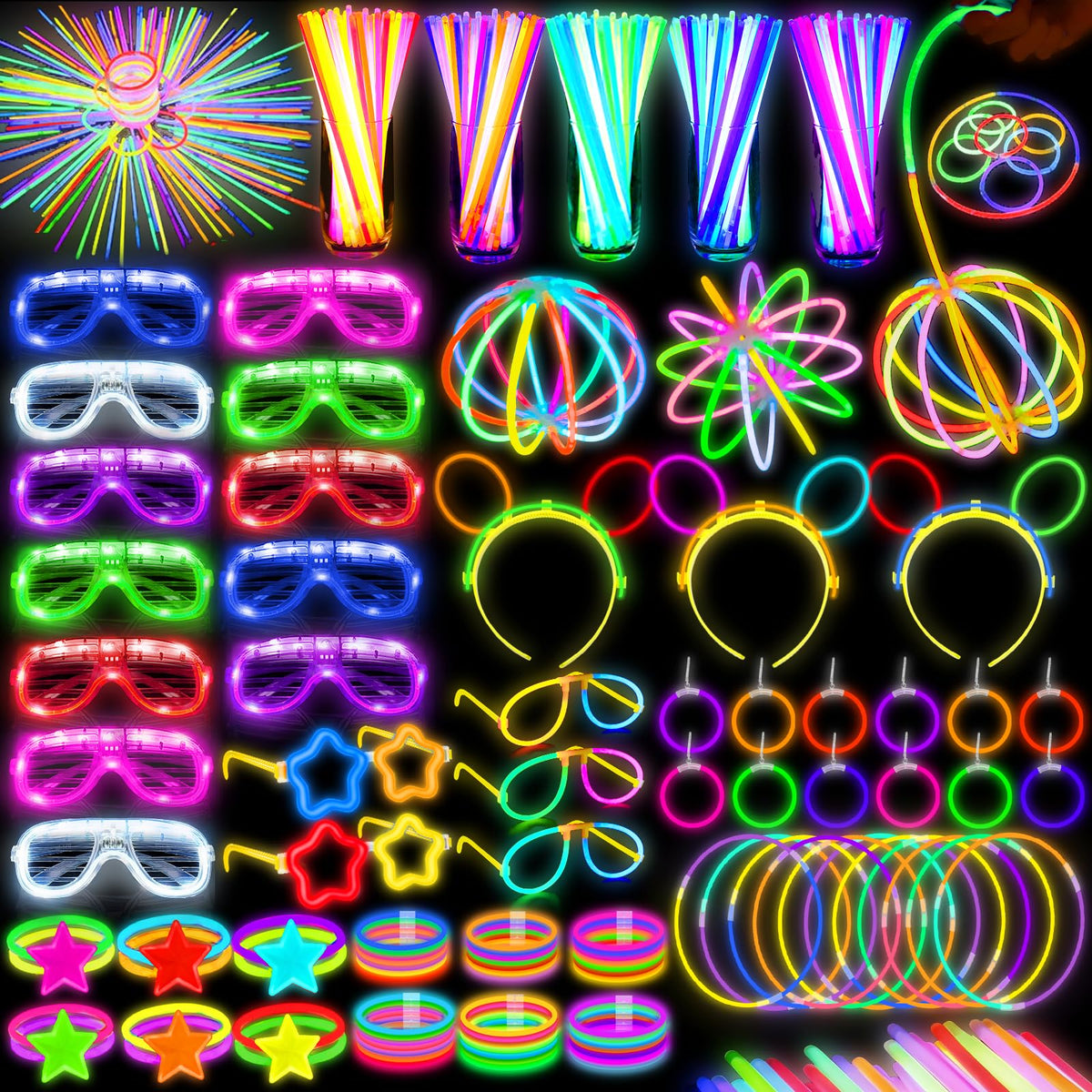 TURNMEON 457PCS Glow Sticks Glow in the Dark Party Favors - TURNMEON Official Imagery - 1