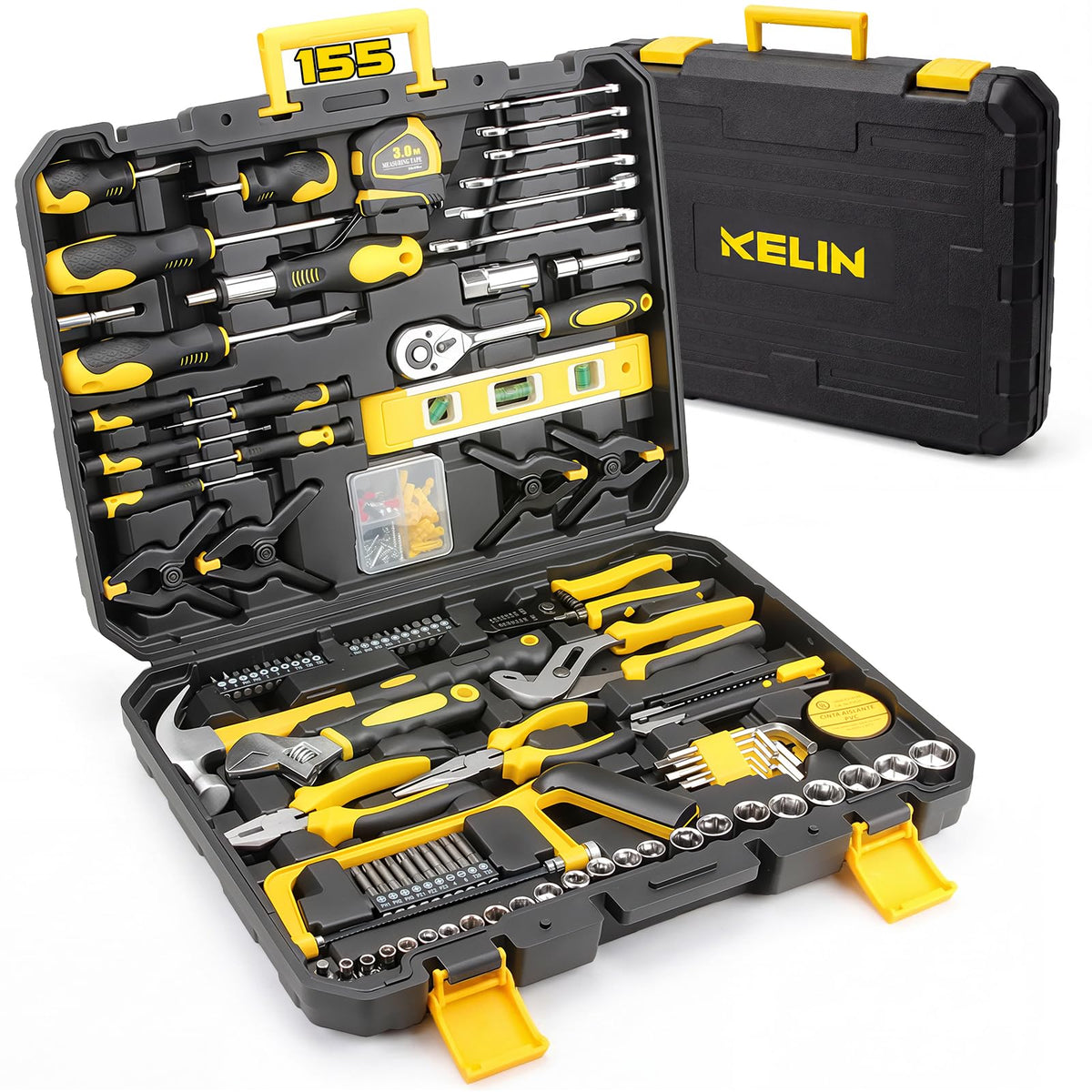 155PCS Household Tool Set with Toolbox Ratcheting - KELIN Official Imagery - 1