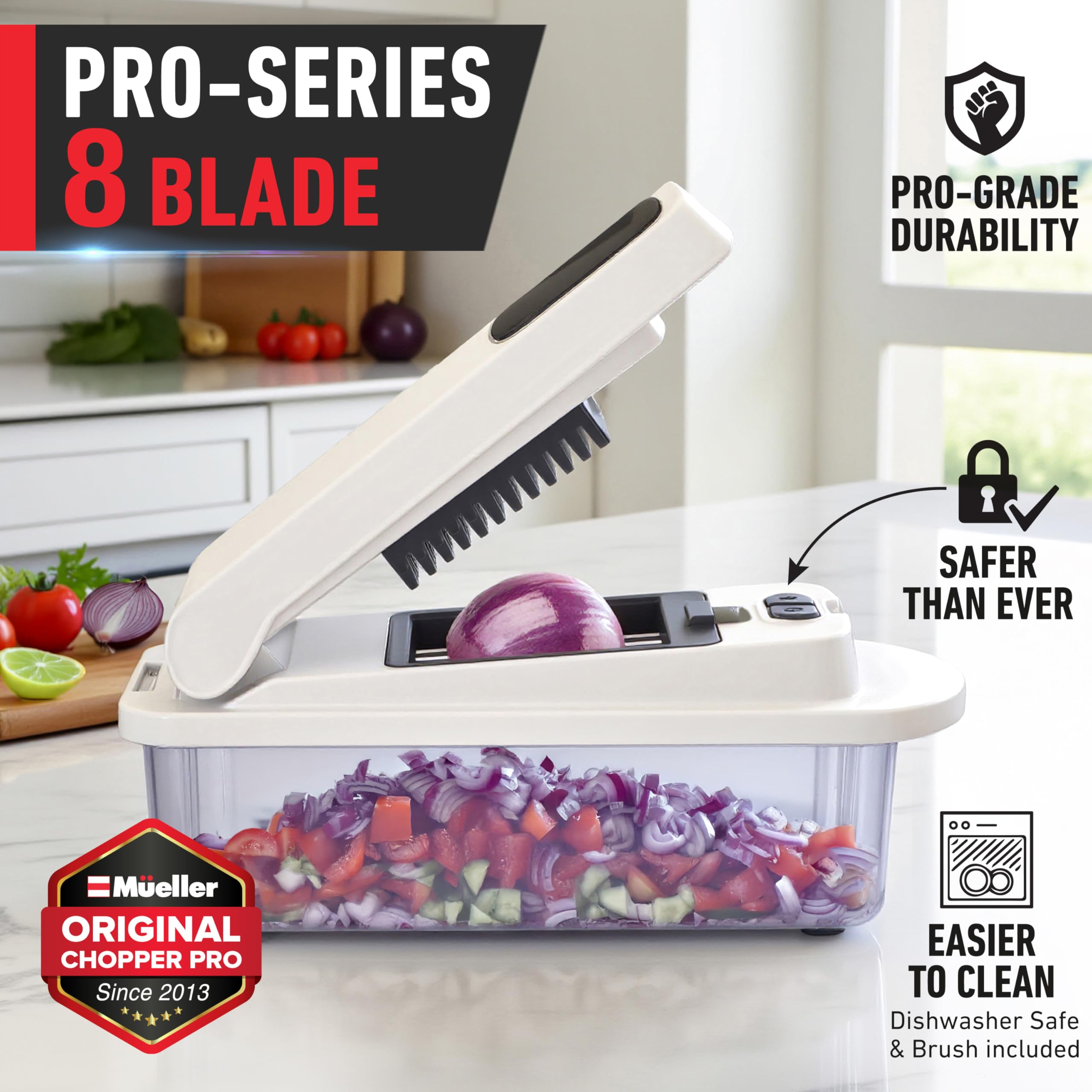 Mueller The Real Original Pro Vegetable Chopper & Mandoline Slice by Mueller - Angle View 3
