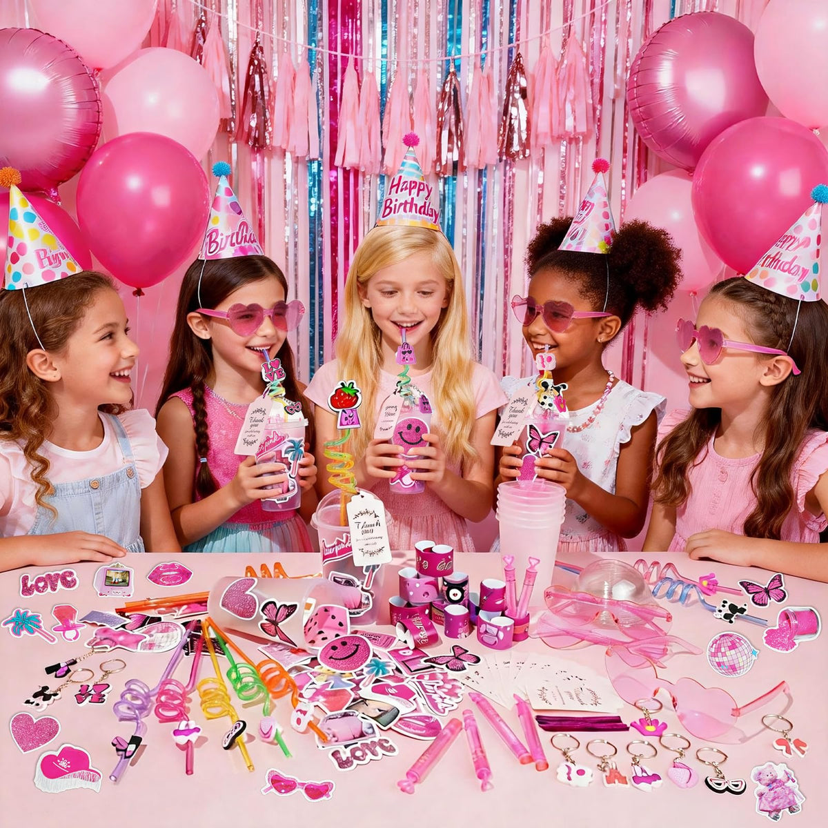 DreamTale 134Pcs Pink Princess Party Favors Gift Set for - DreamTale Official Imagery - 8