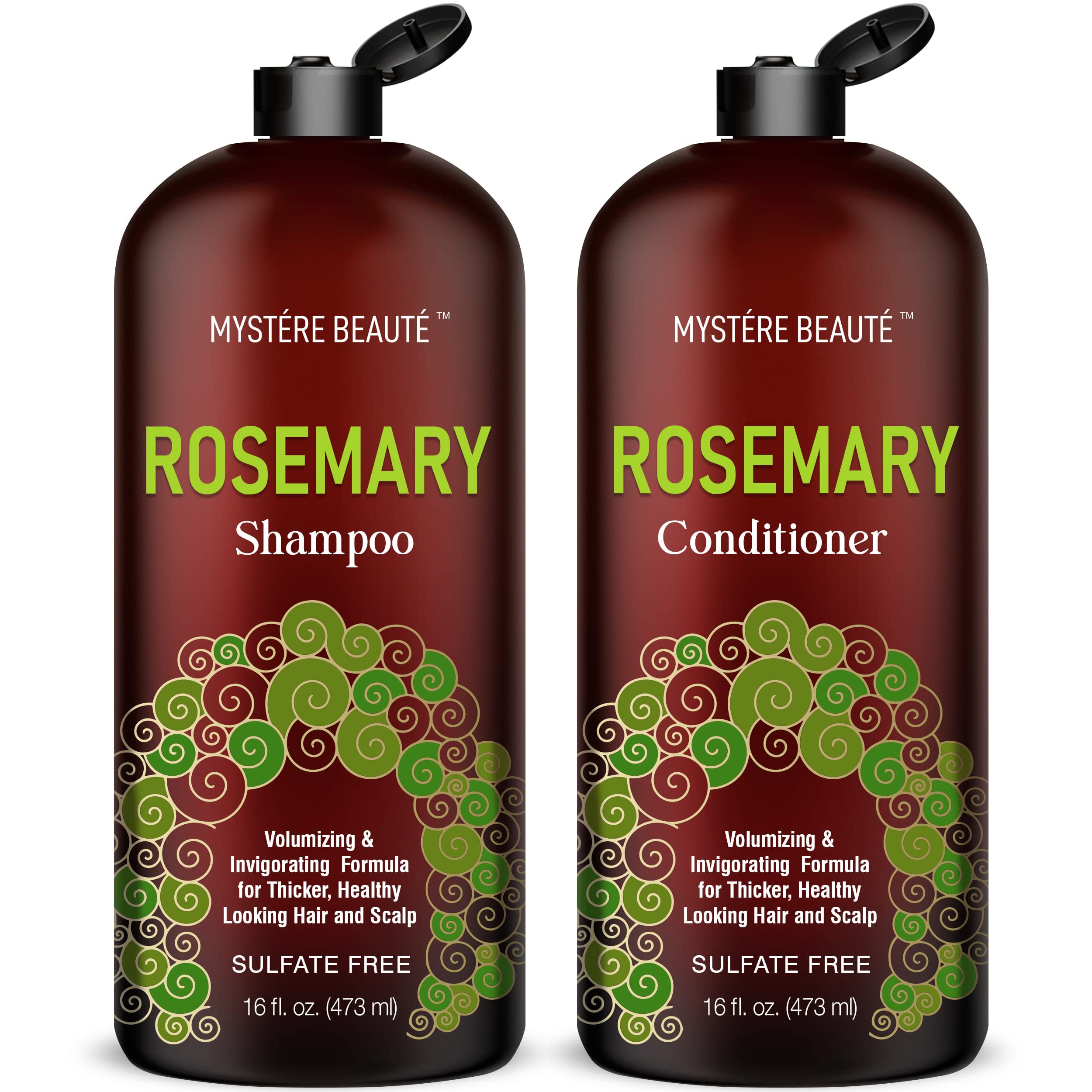 MYSTÉRE BEAUTÉ Rosemary Shampoo and Conditioner Set for Hair Growth - 16 fl oz Each - MYSTÉRE BEAUTÉ Official Product View 2