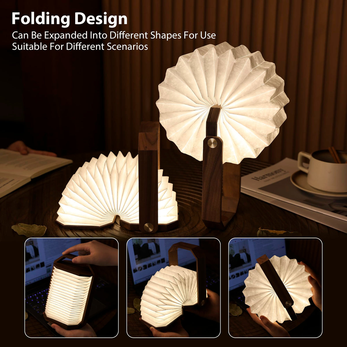 Unique Gifts Japanese Paper Lantern Lamp Handheld Folding - ZBOLE Official Imagery - 5